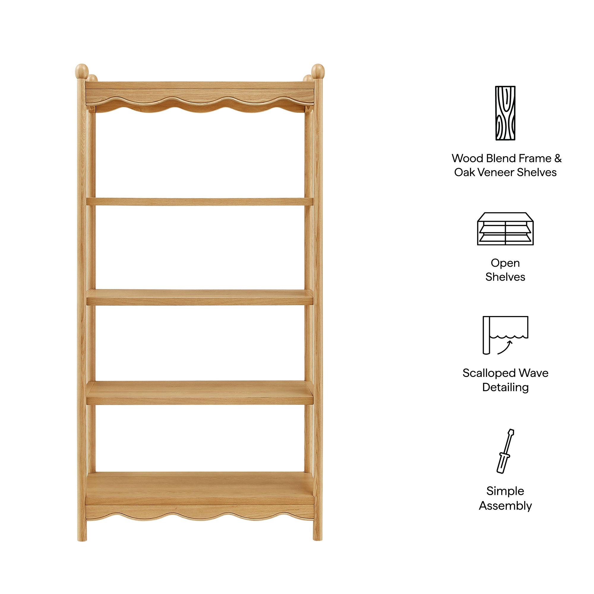 Modway Darcy 4-Tier Open Bookcase EEI-7793