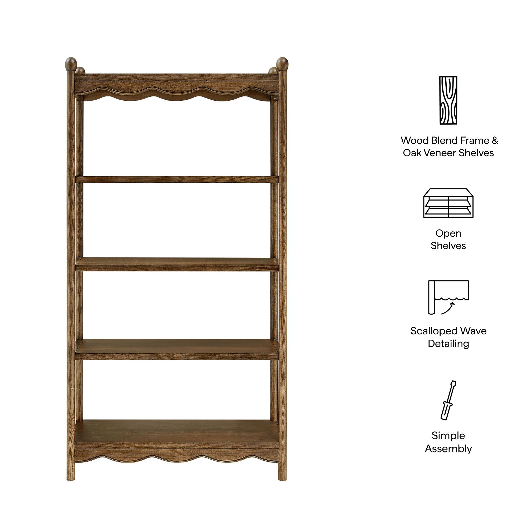 Modway Darcy 4-Tier Open Bookcase EEI-7793
