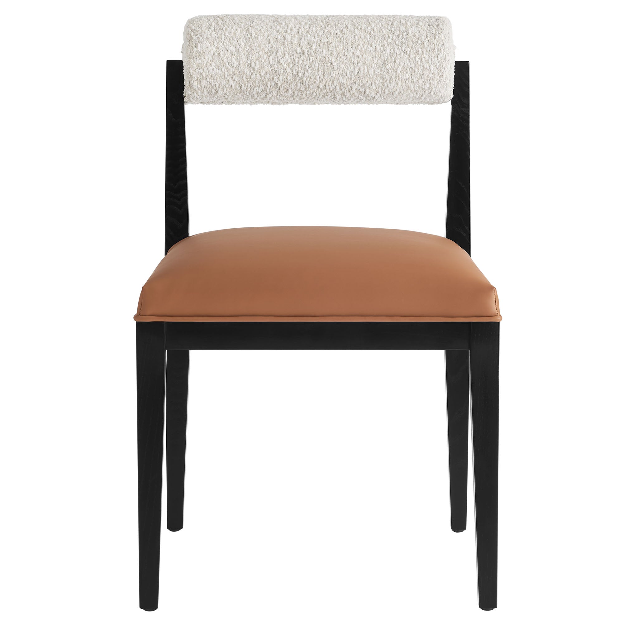 Modway EEI-7796 Kai Boucle and Vegan Leather Dining Chair Set of 2