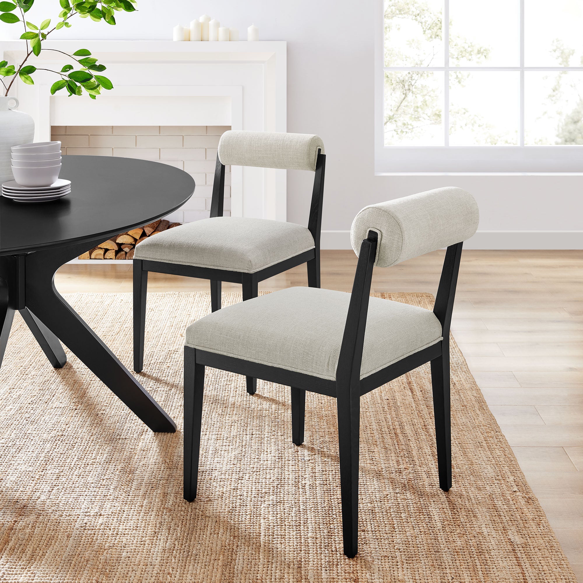 Modway EEI-7797 Kai Fabric Dining Chair Set of 2