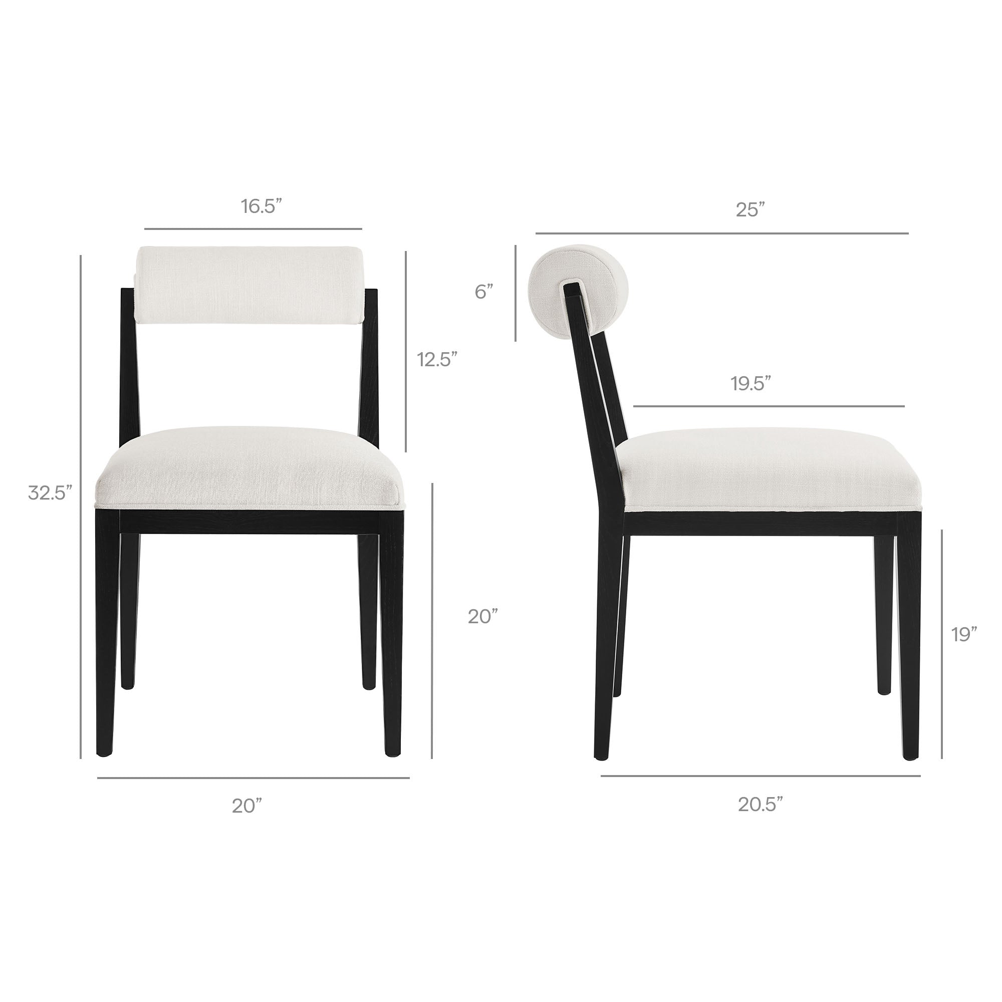 Modway EEI-7797 Kai Fabric Dining Chair Set of 2
