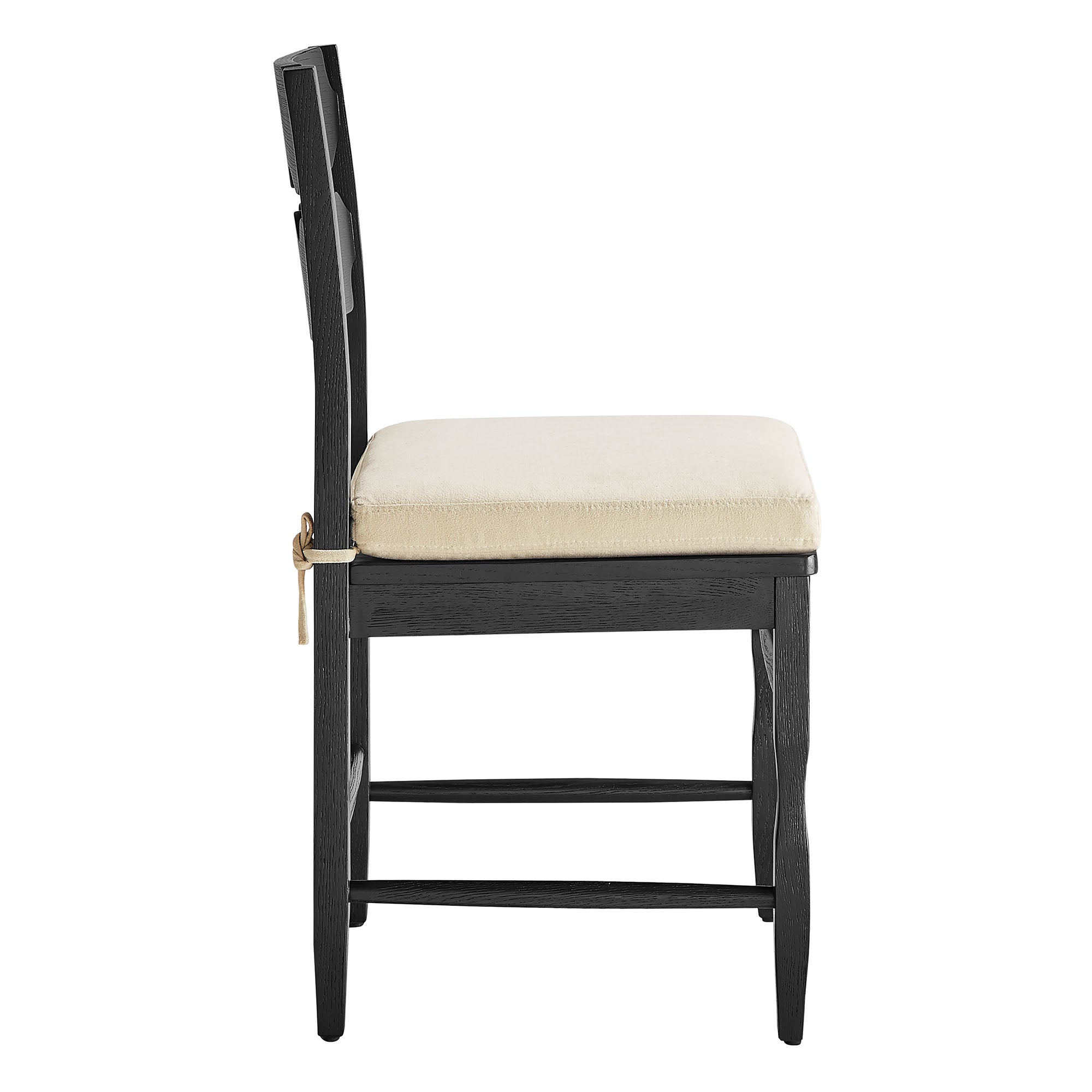 Modway EEI-7798 Jax Oak Wood Dining Chair With Wavy Razor Back and Cushion Set of 2