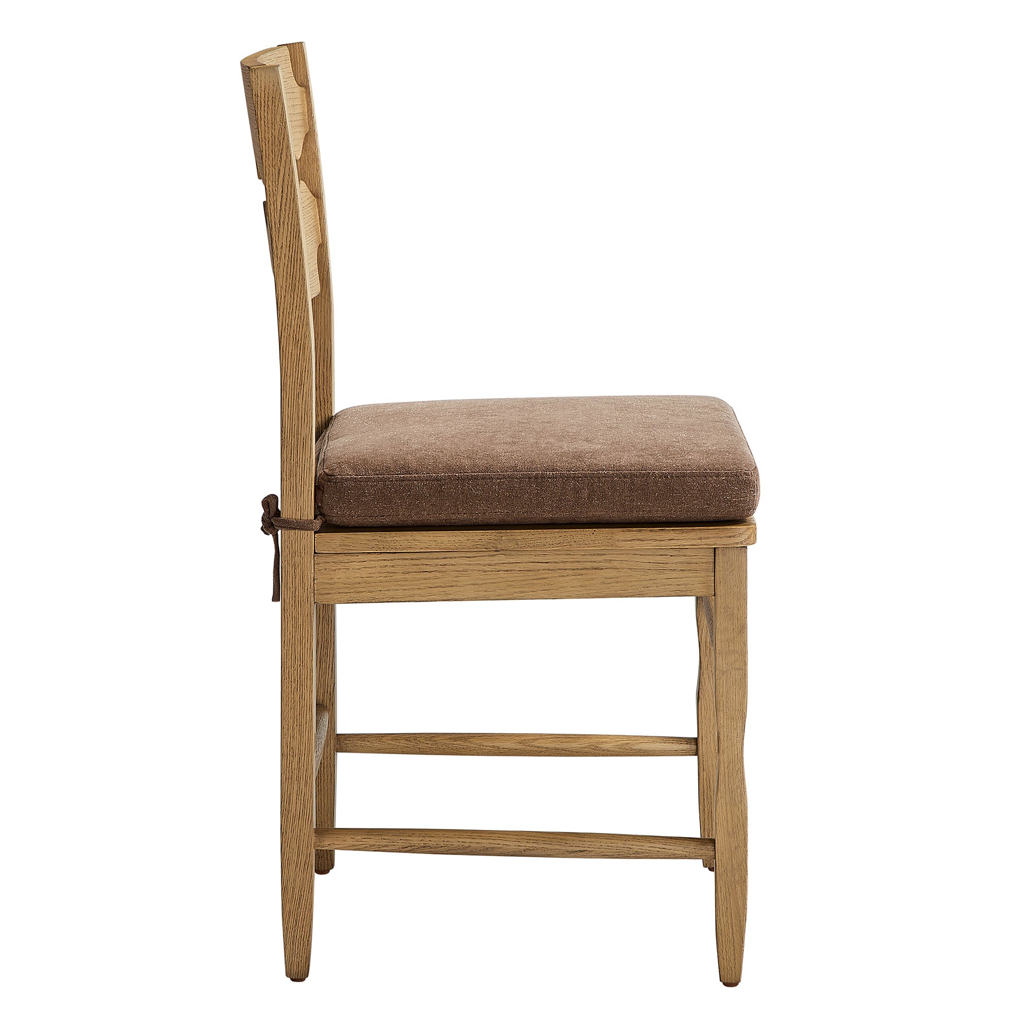 Modway EEI-7798 Jax Oak Wood Dining Chair With Wavy Razor Back and Cushion Set of 2