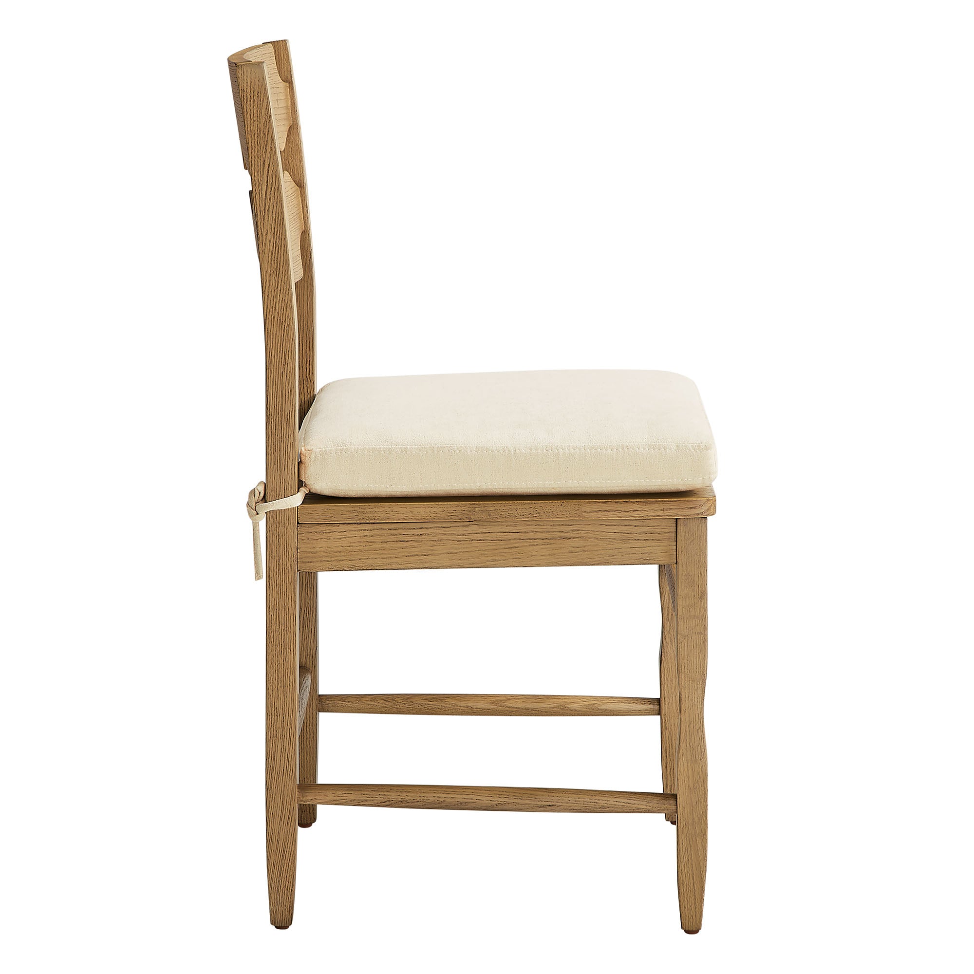 Modway EEI-7798 Jax Oak Wood Dining Chair With Wavy Razor Back and Cushion Set of 2