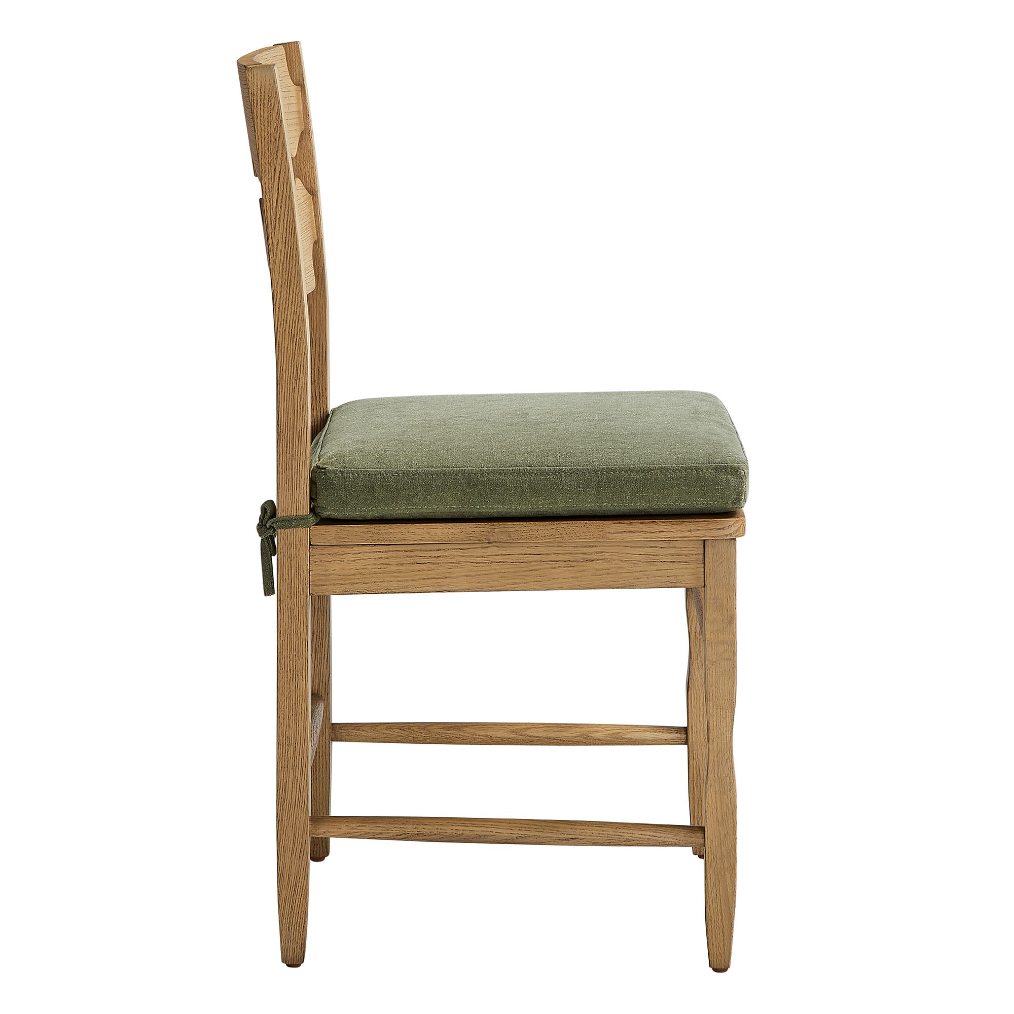 Modway EEI-7798 Jax Oak Wood Dining Chair With Wavy Razor Back and Cushion Set of 2