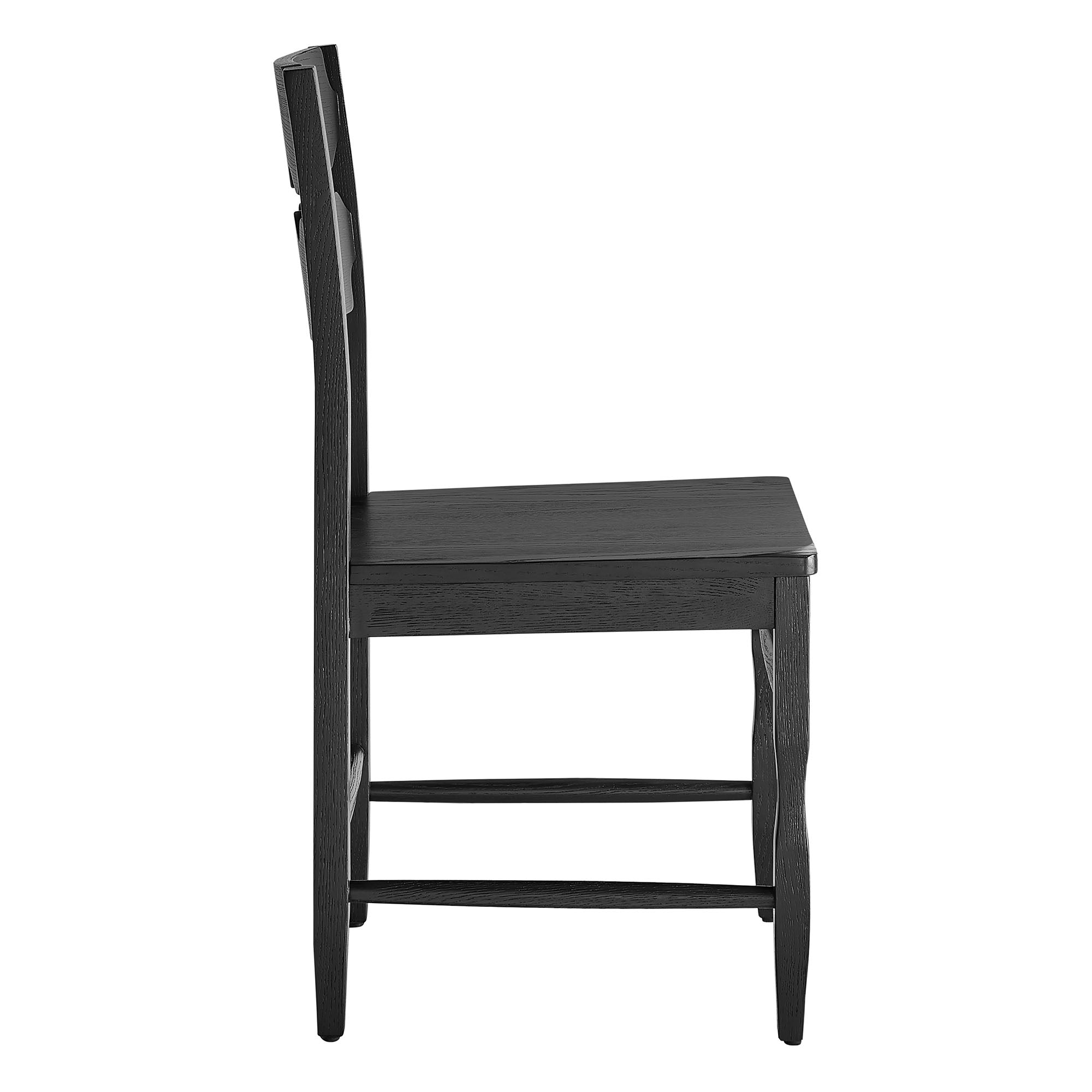 Modway EEI-7799 Jax Oak Wood Dining Chair With Wavy Razor Back Set of 2