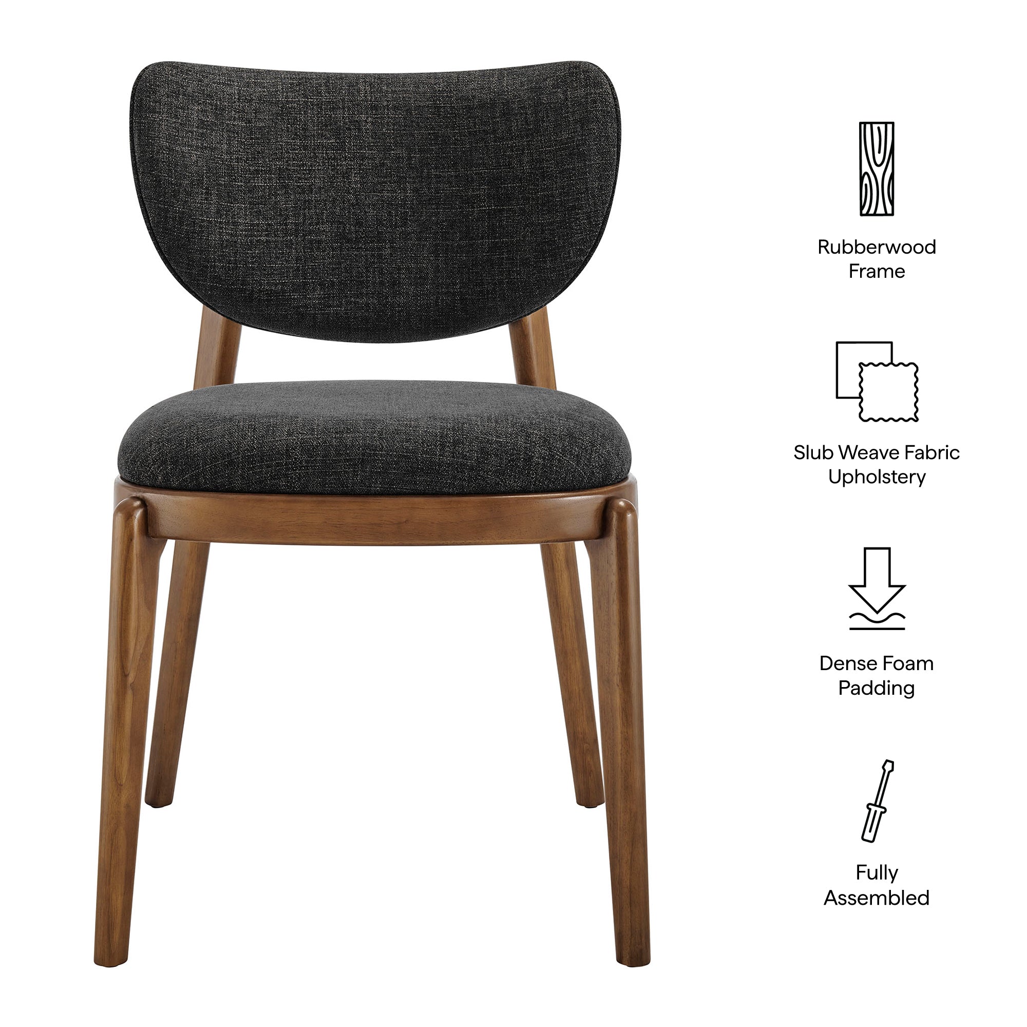 Modway EEI-7800 Fenwick Fabric Dining Chairs Set of 2