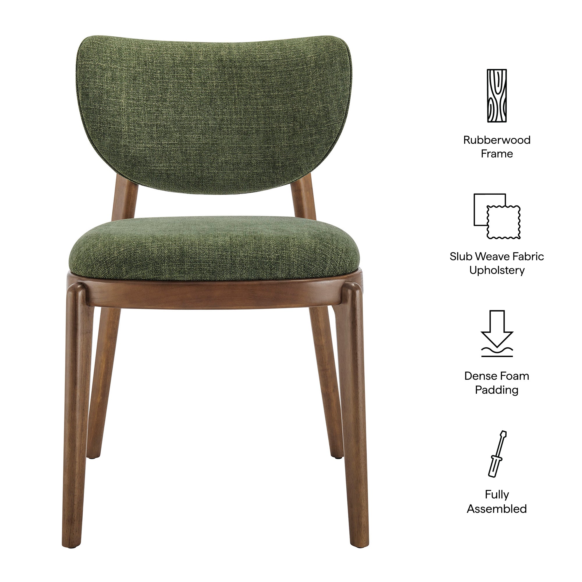Modway EEI-7800 Fenwick Fabric Dining Chairs Set of 2