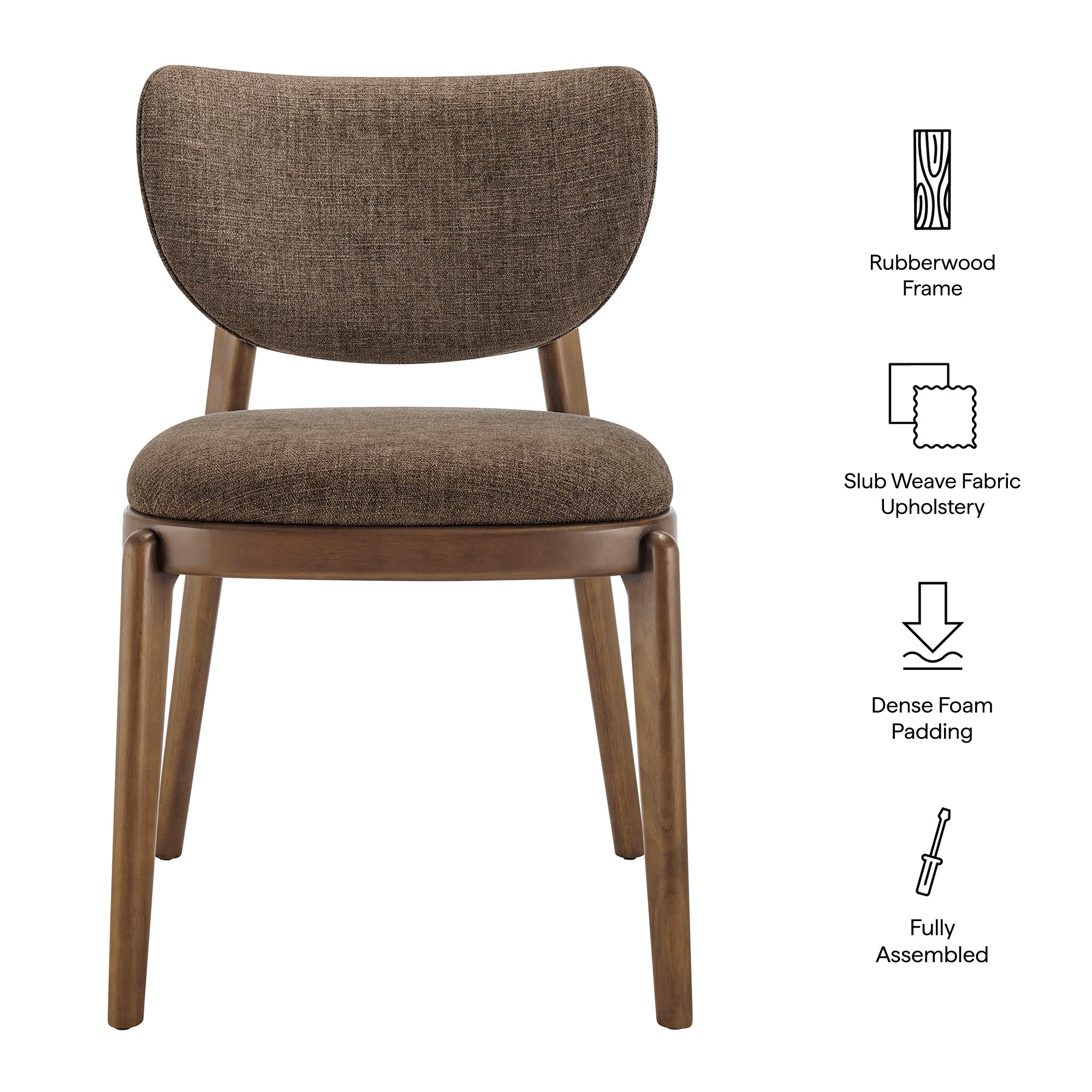 Modway EEI-7800 Fenwick Fabric Dining Chairs Set of 2