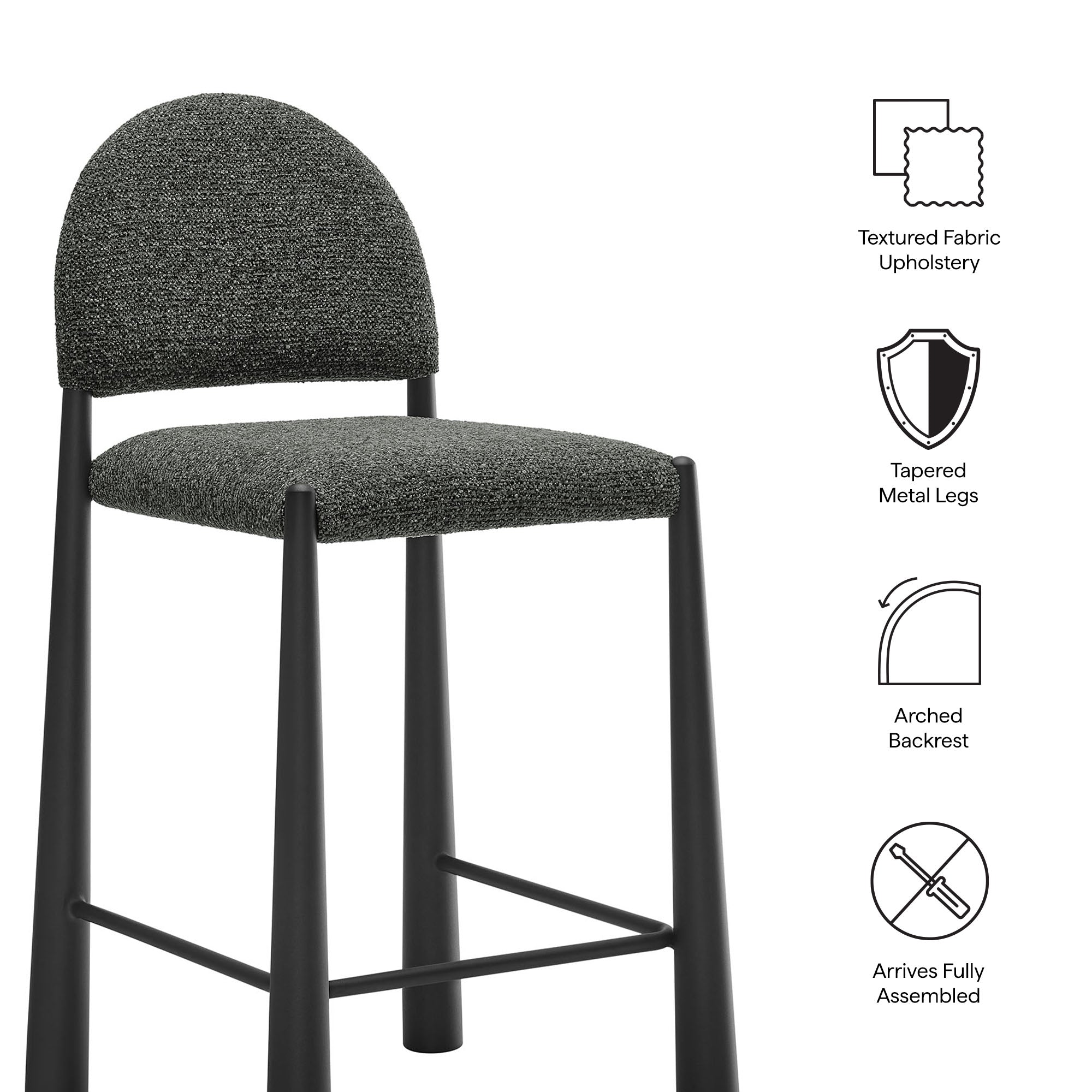 Modway EEI-7801 Hayley Upholstered Fabric Counter Stools Set of 2