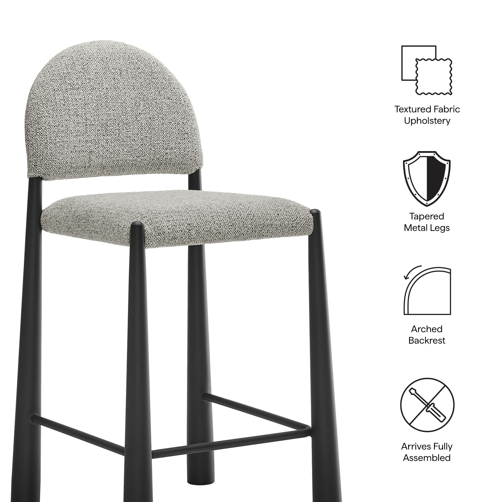 Modway EEI-7801 Hayley Upholstered Fabric Counter Stools Set of 2