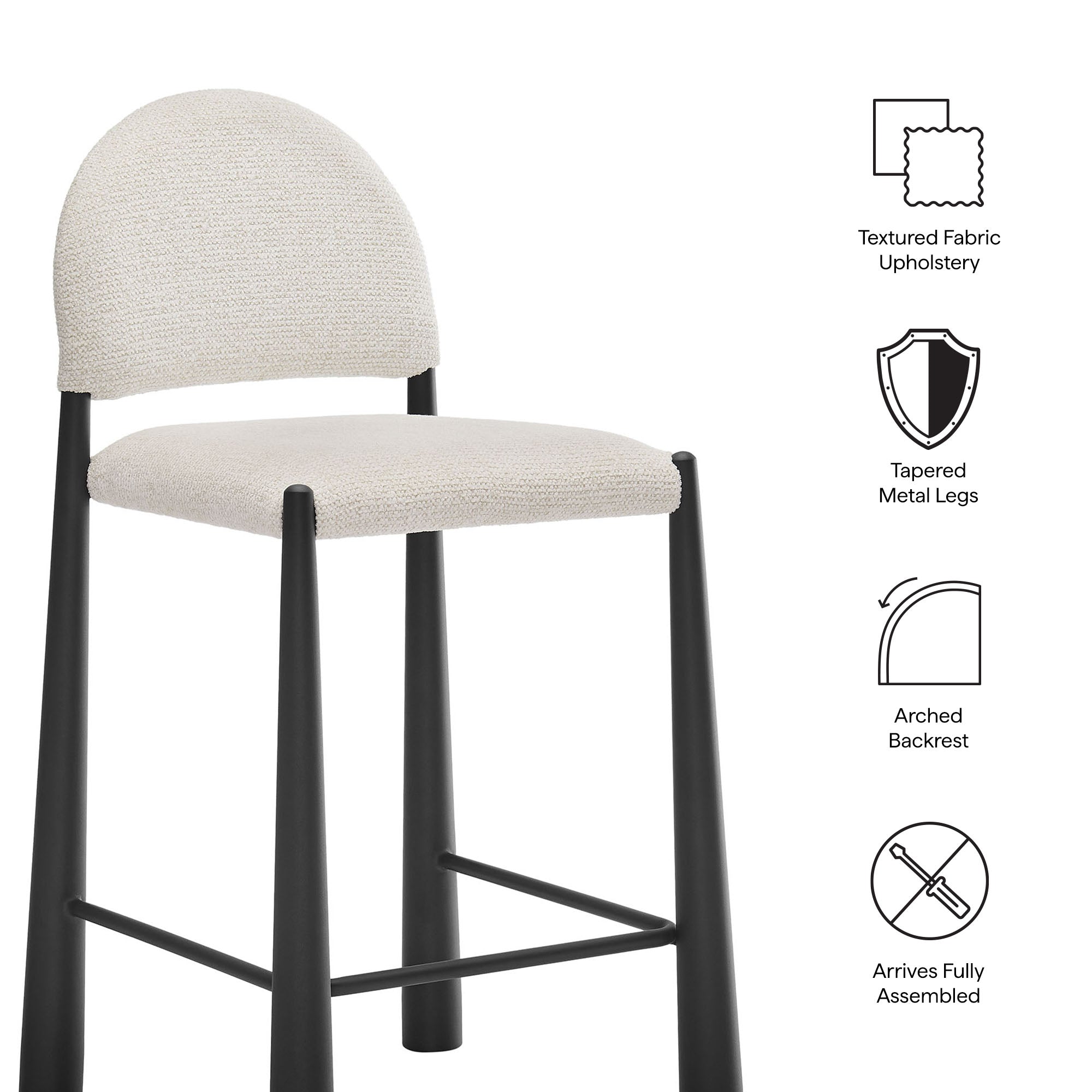 Modway EEI-7801 Hayley Upholstered Fabric Counter Stools Set of 2