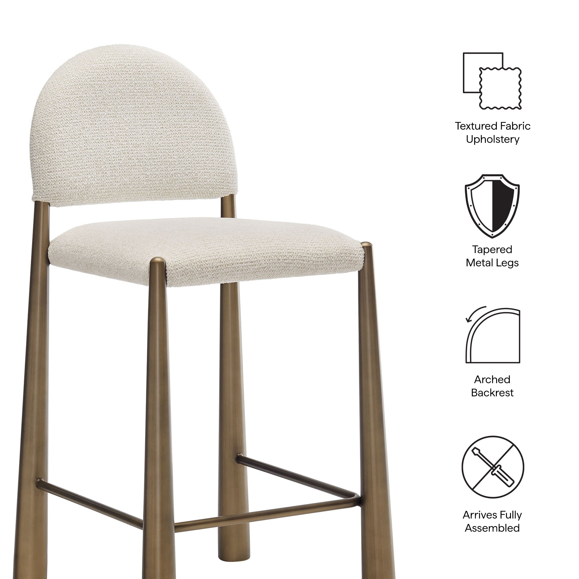 Modway EEI-7801 Hayley Upholstered Fabric Counter Stools Set of 2