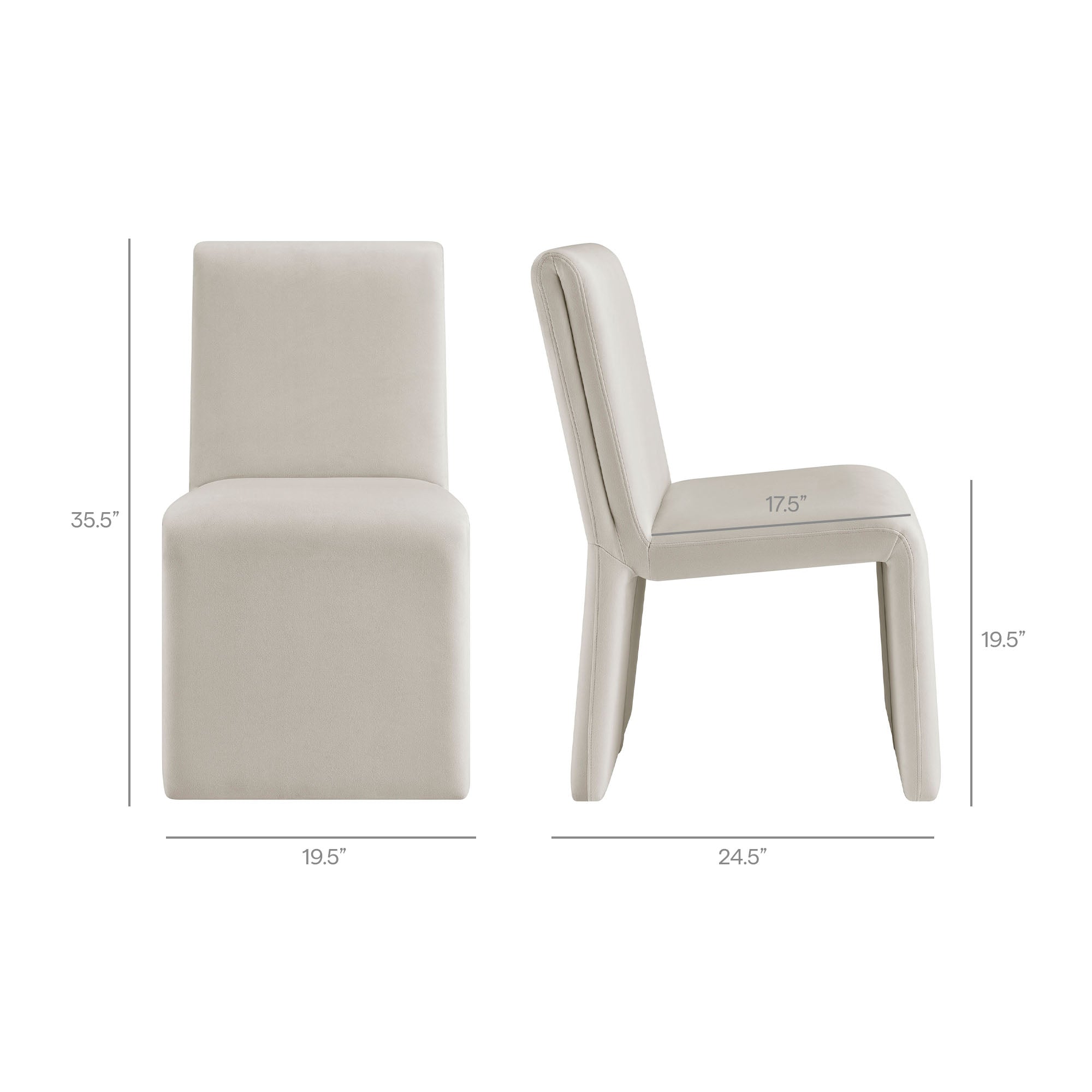 Modway EEI-7826 Emory Performance Velvet Dining Side Chair Set of 2