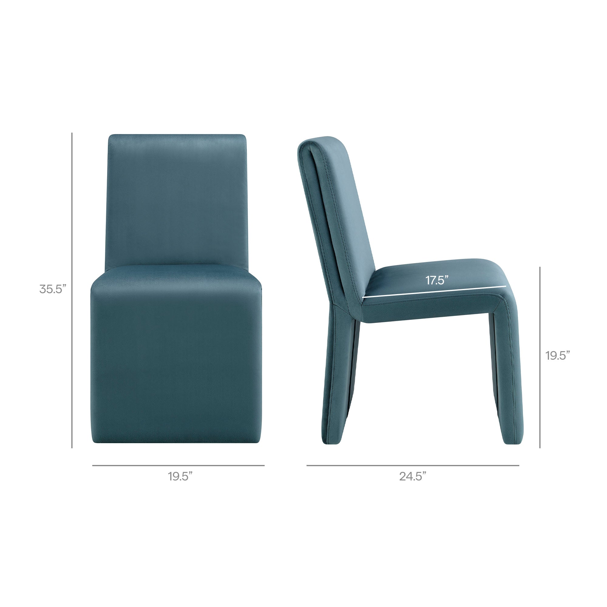 Modway EEI-7826 Emory Performance Velvet Dining Side Chair Set of 2