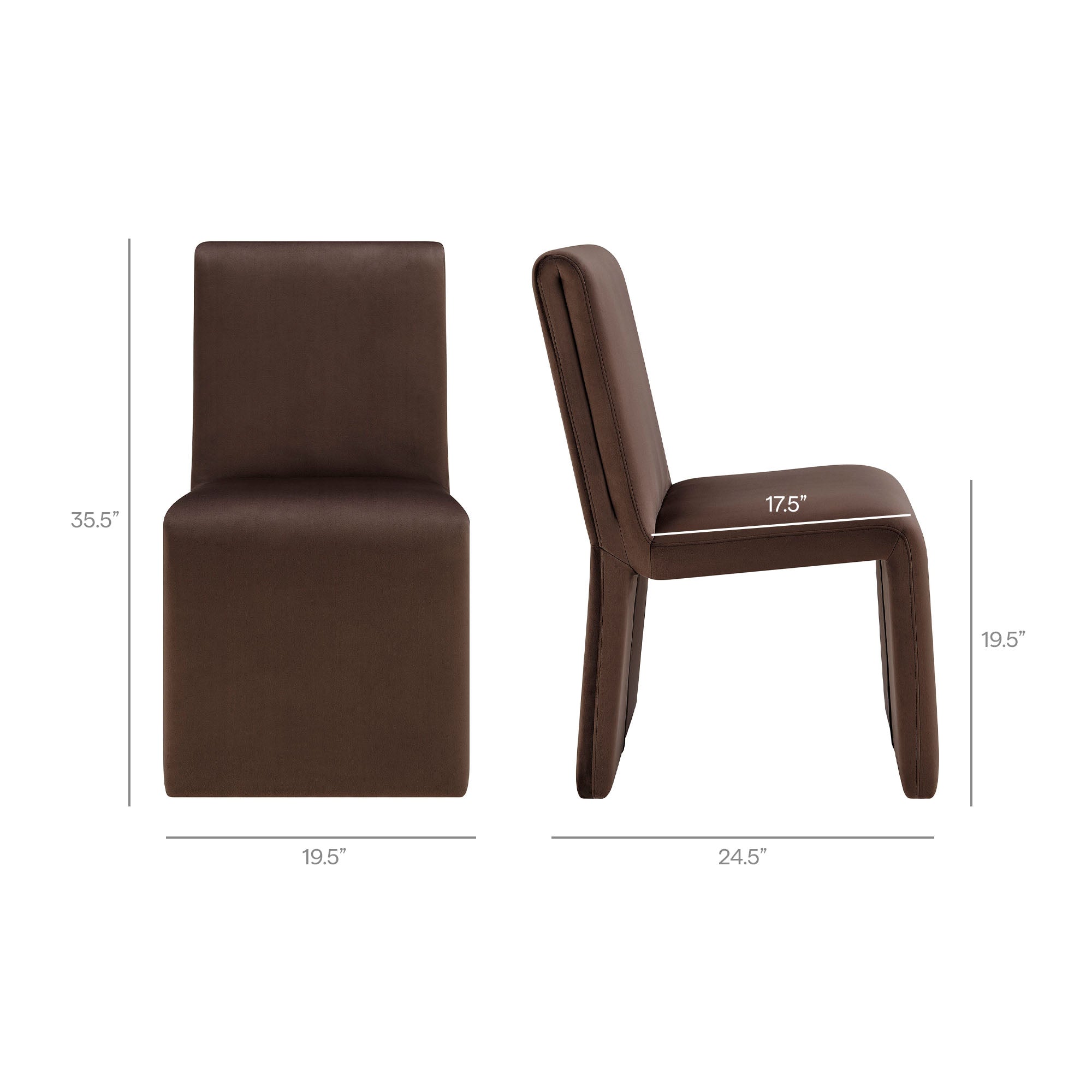 Modway EEI-7826 Emory Performance Velvet Dining Side Chair Set of 2