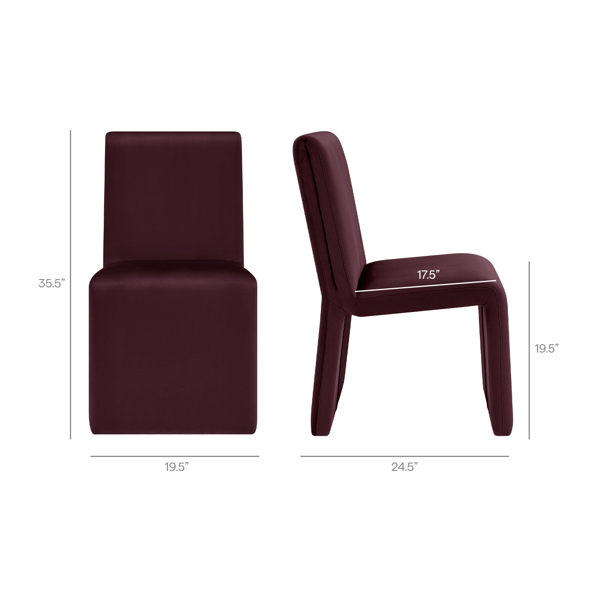 Modway EEI-7826 Emory Performance Velvet Dining Side Chair Set of 2