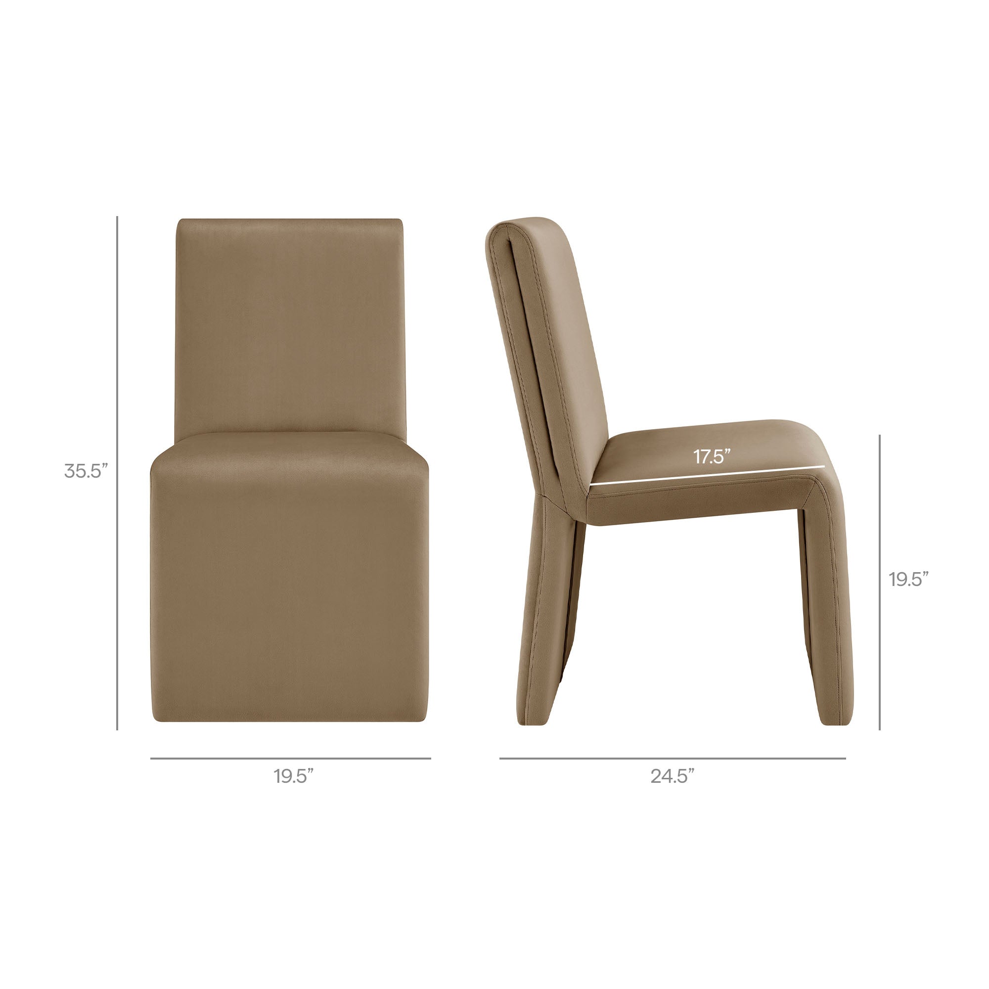 Modway EEI-7826 Emory Performance Velvet Dining Side Chair Set of 2