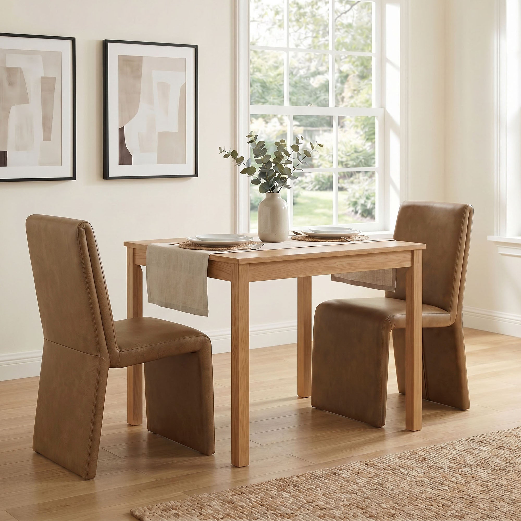 Modway EEI-7827 Emory Vegan Leather Dining Side Chair Set of 2