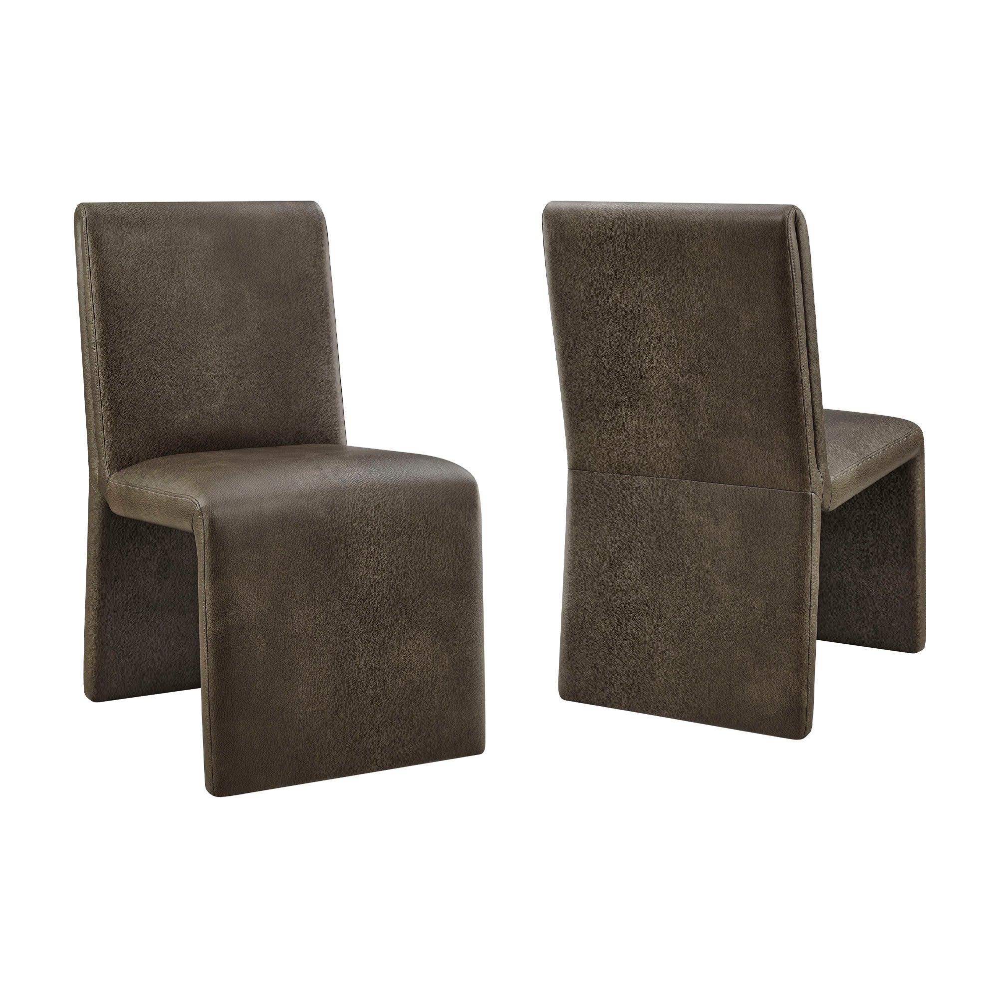 Modway EEI-7827 Emory Vegan Leather Dining Side Chair Set of 2