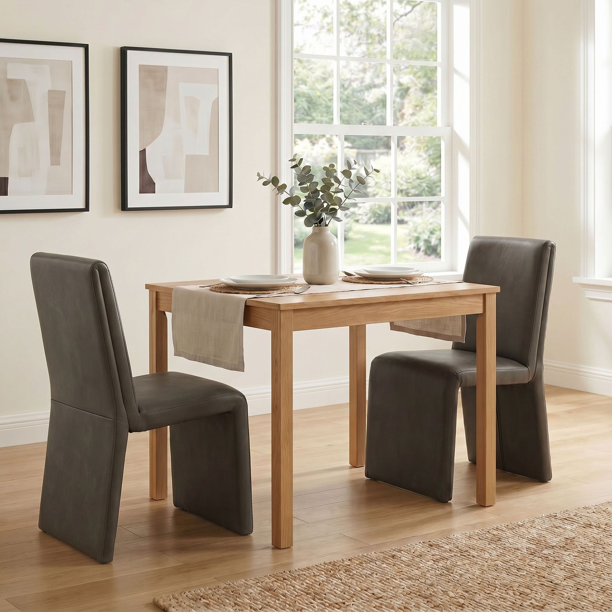 Modway EEI-7827 Emory Vegan Leather Dining Side Chair Set of 2