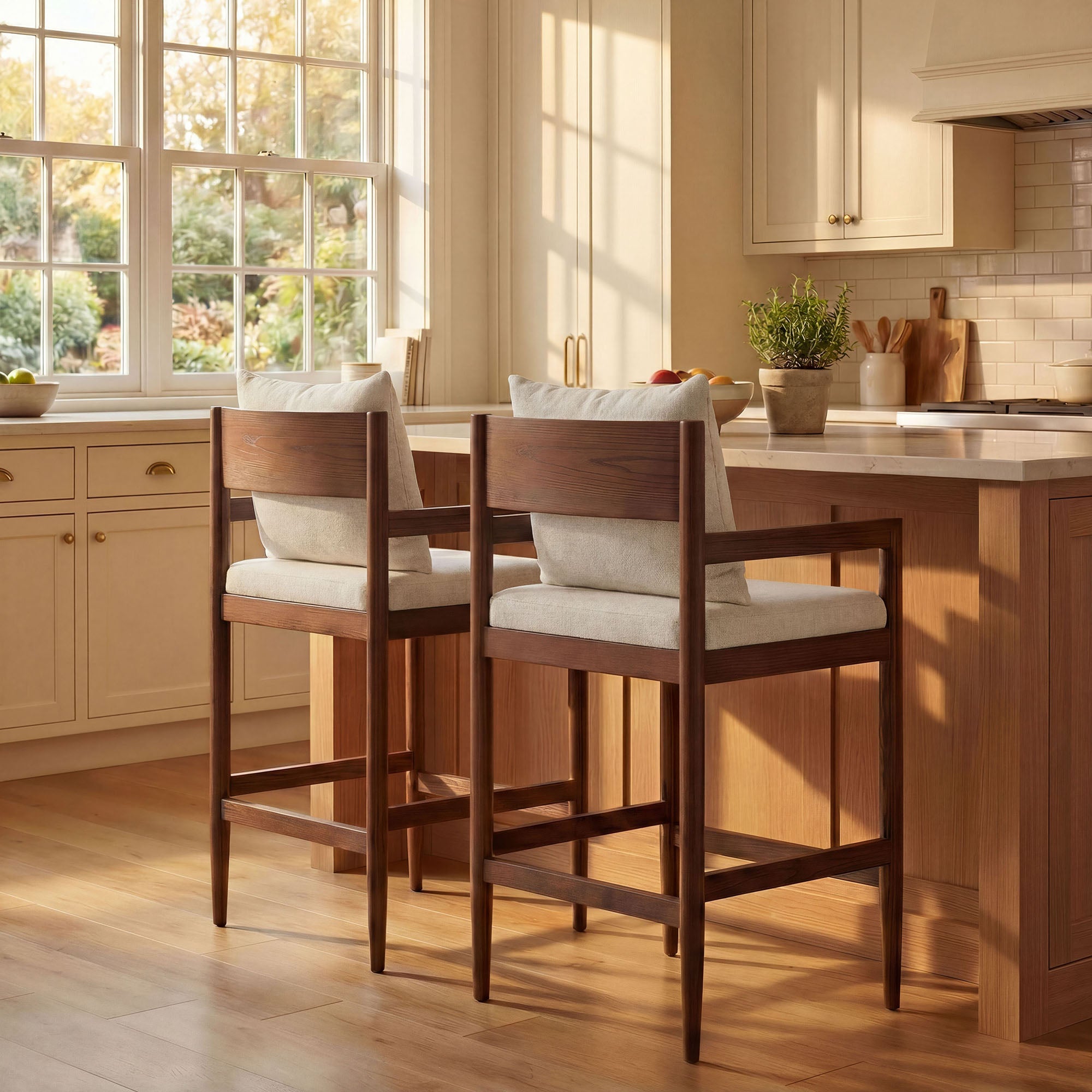 Modway Remington Wood Counter Stool Set of 2 EEI-7833