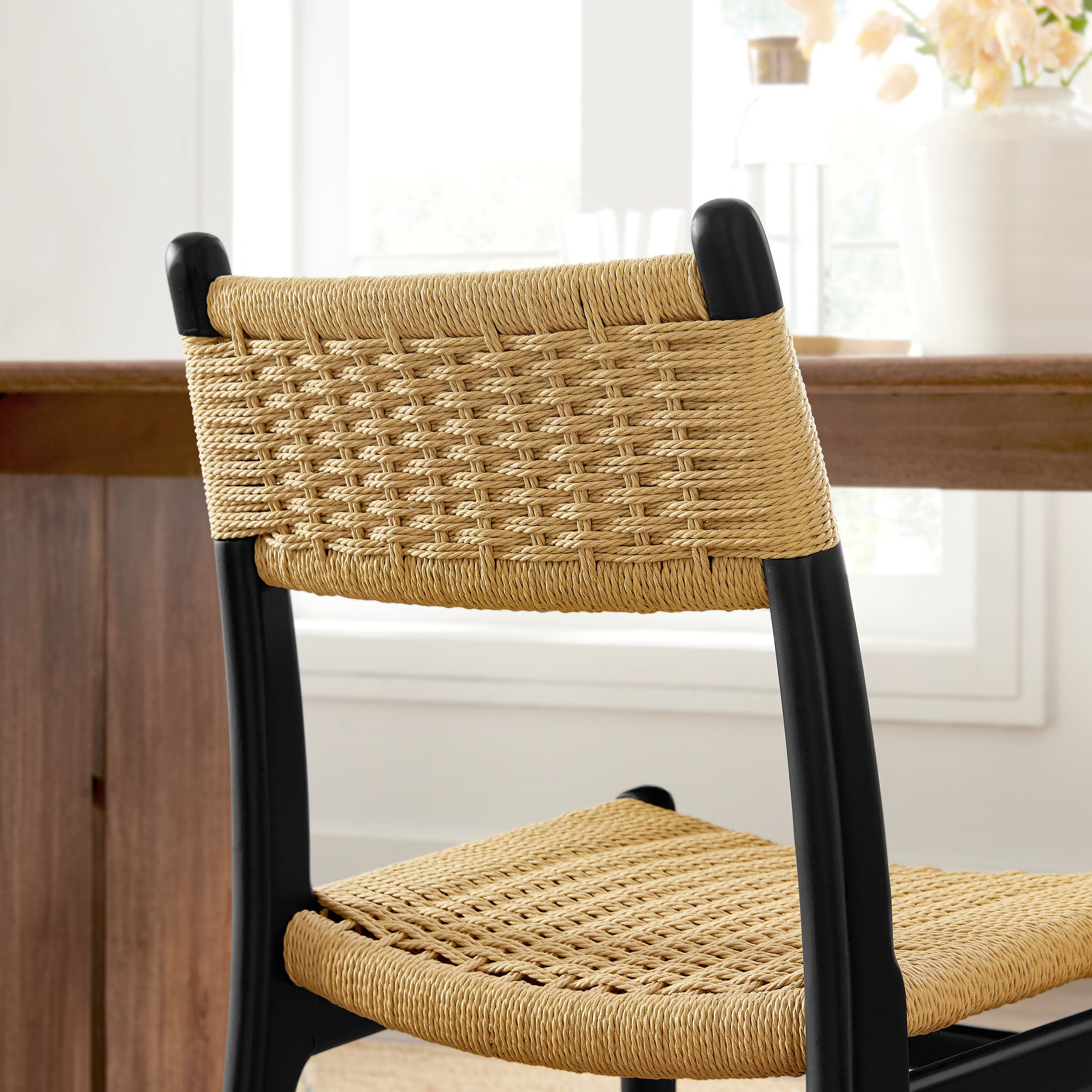 Modway Wynn Rope and Wood Dining Side Chair EEI-7836