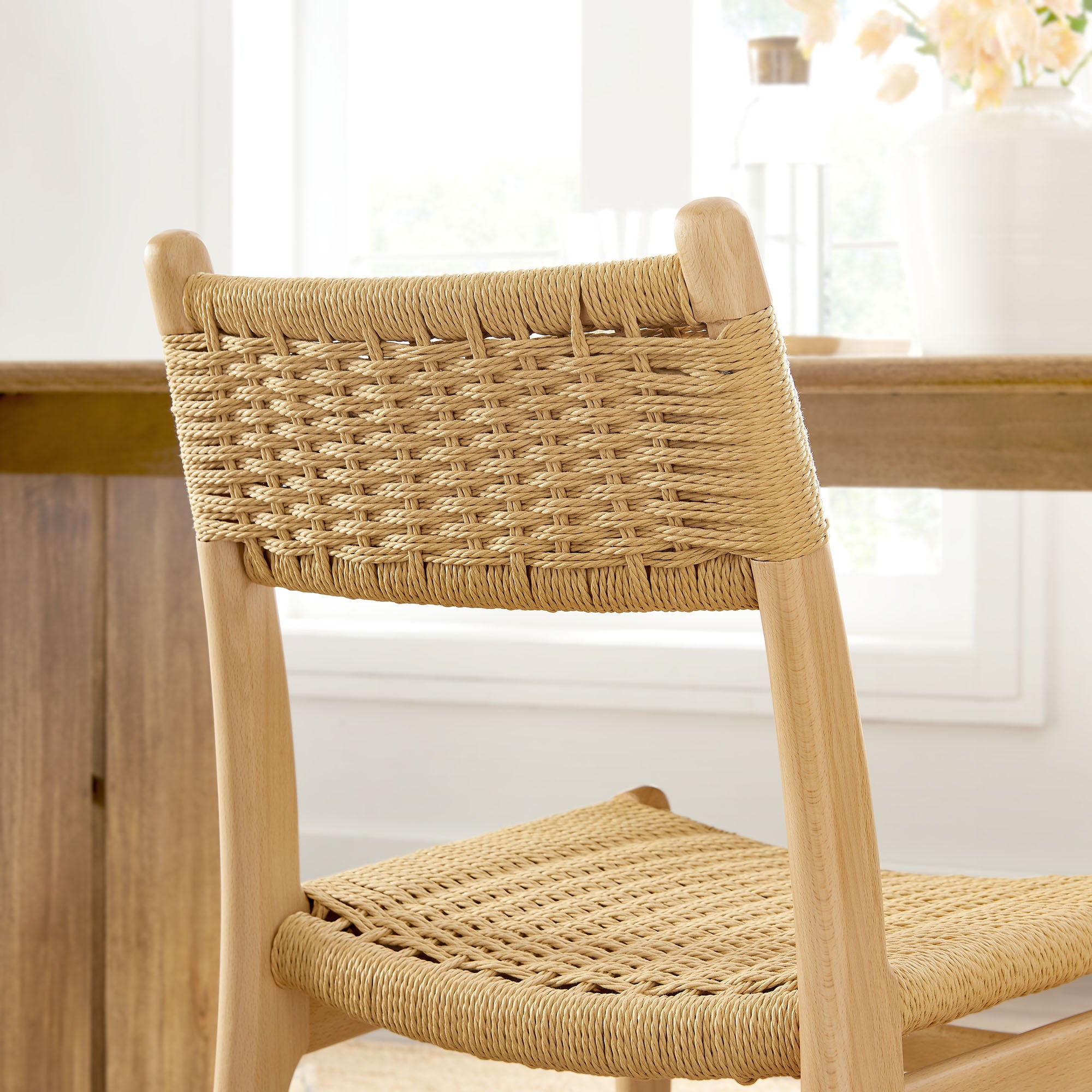 Modway Wynn Rope and Wood Dining Side Chair EEI-7836