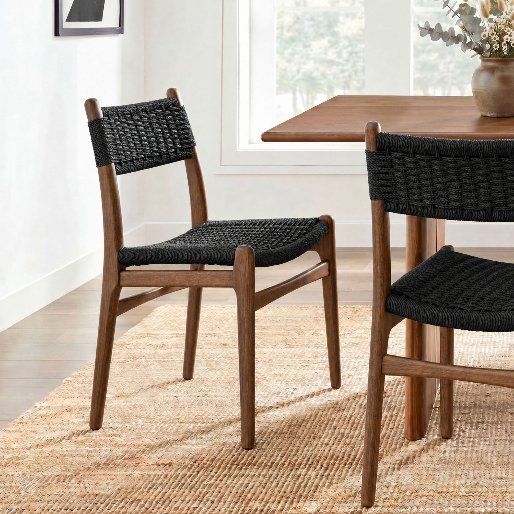 Modway Wynn Rope and Wood Dining Side Chair EEI-7836
