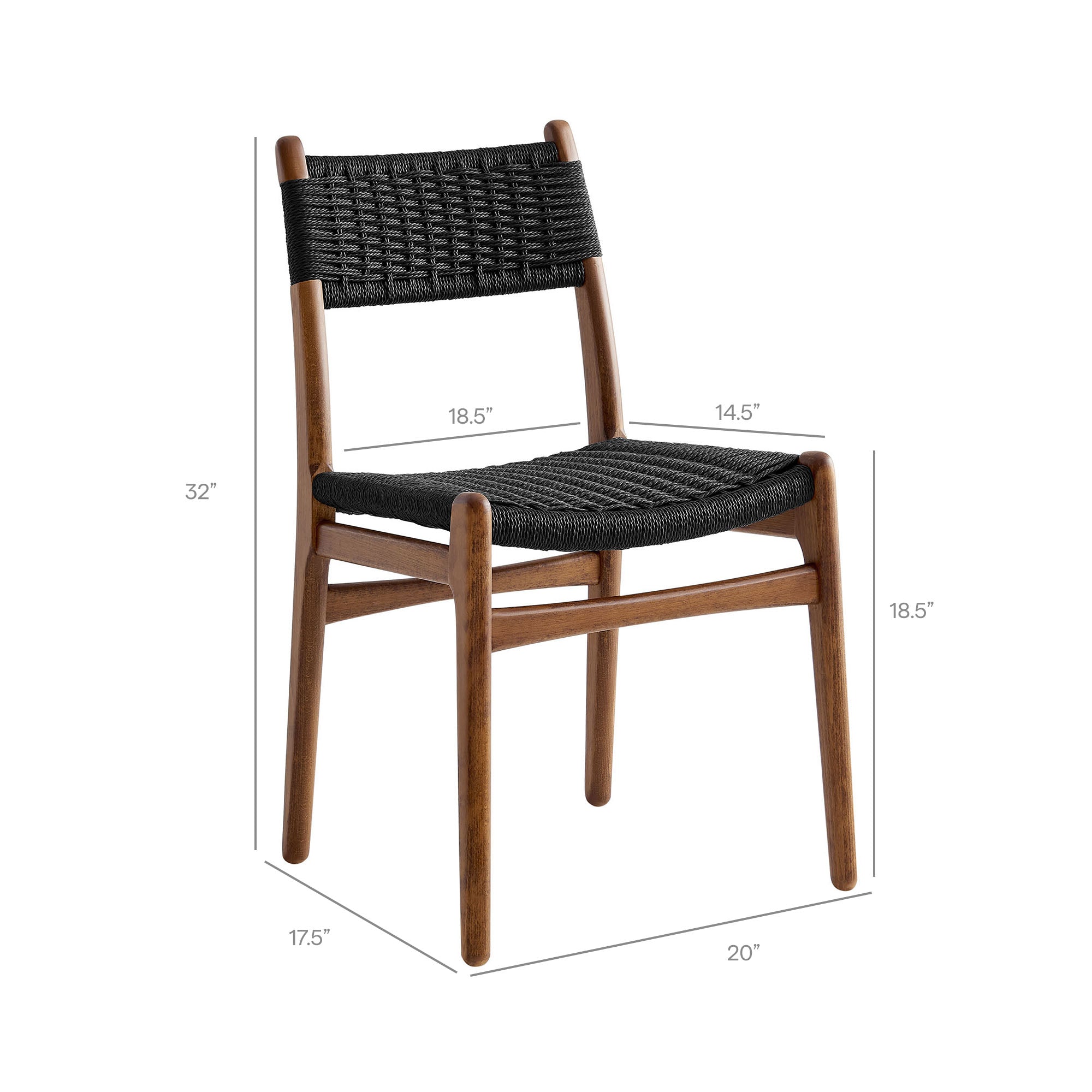 Modway Wynn Rope and Wood Dining Side Chair EEI-7836