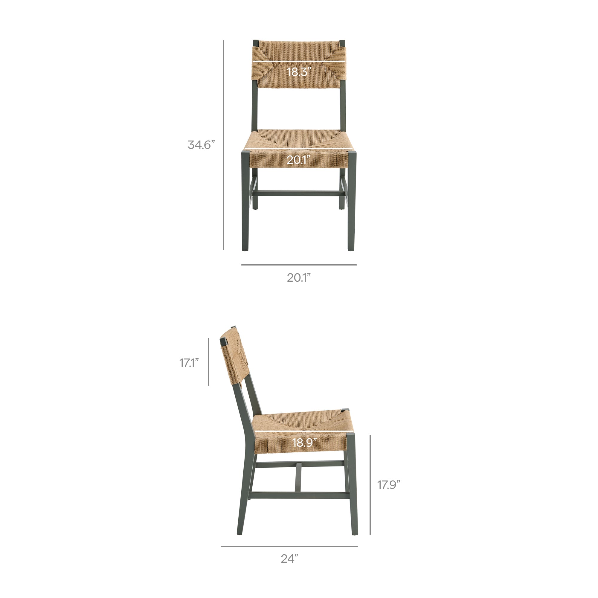 Modway Bodie Wood Dining Chair Set of 2 EEI-7899