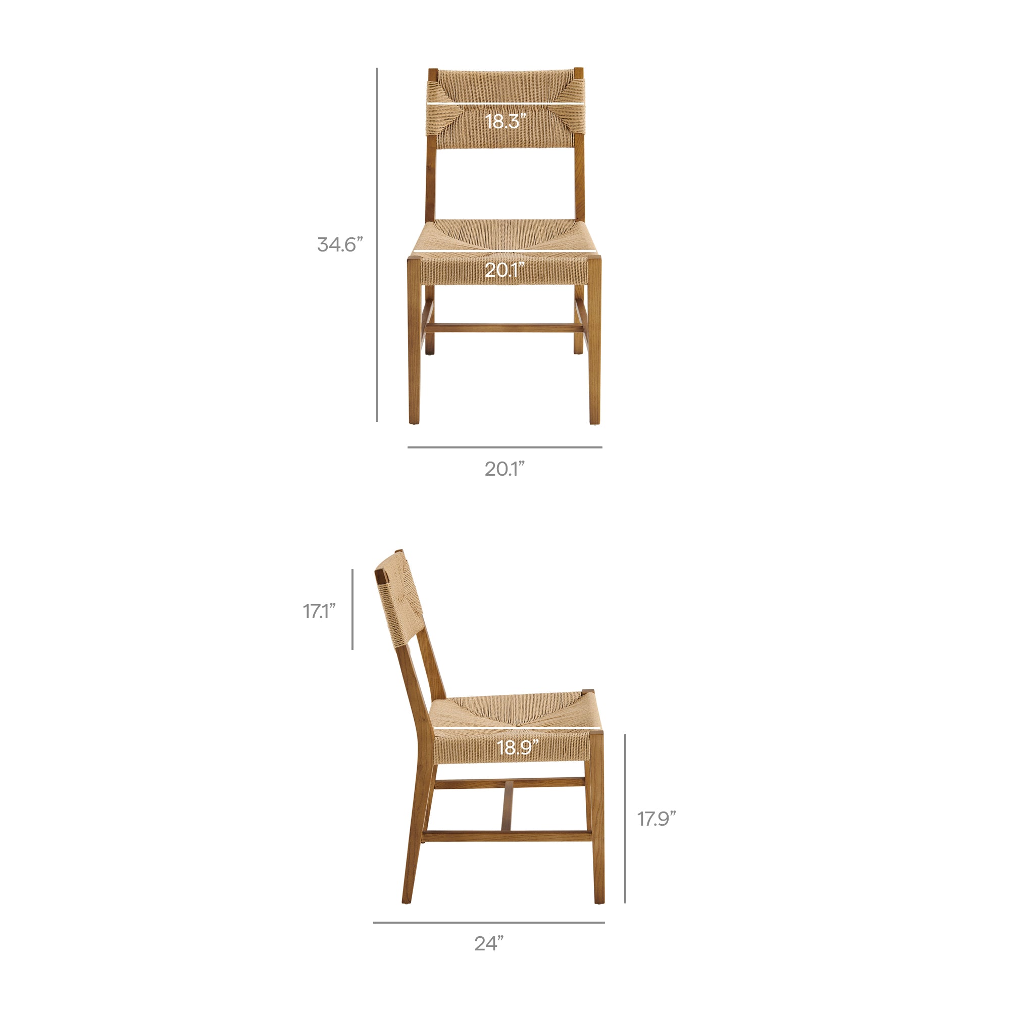 Modway Bodie Wood Dining Chair Set of 2 EEI-7899