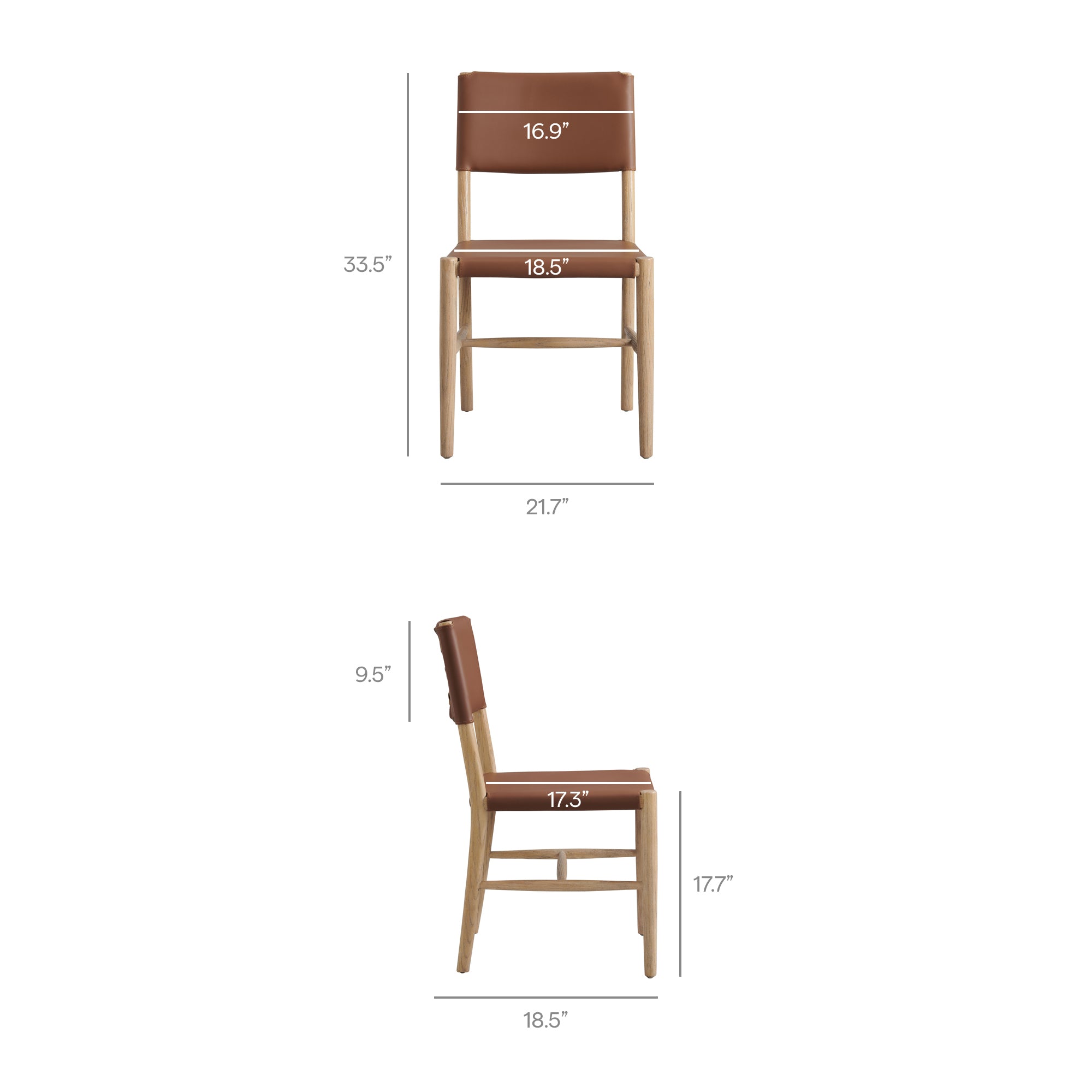 Modway Dover Wood Vegan Leather Dining Side Chair EEI-7900