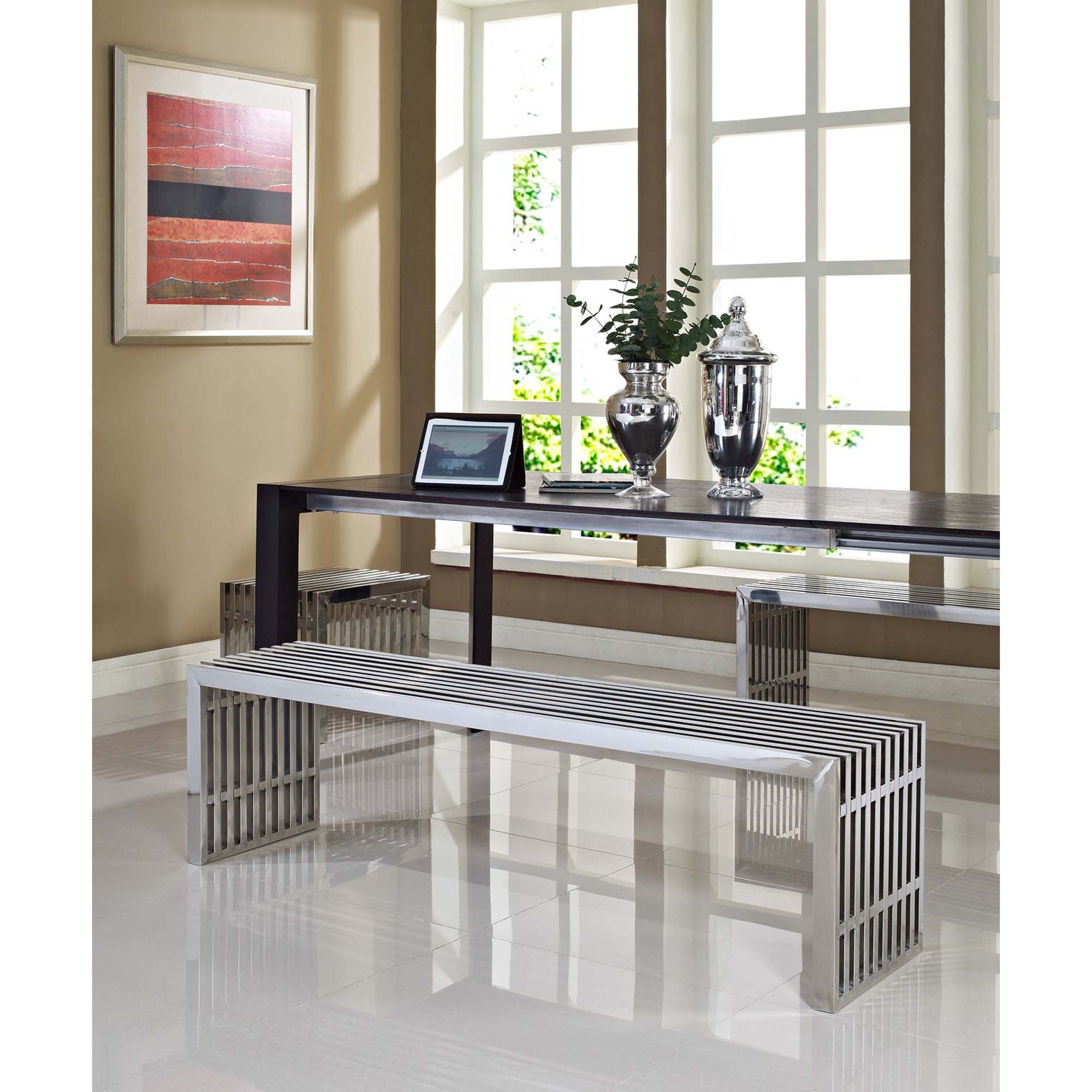 Modway Gridiron Benches Set of 3