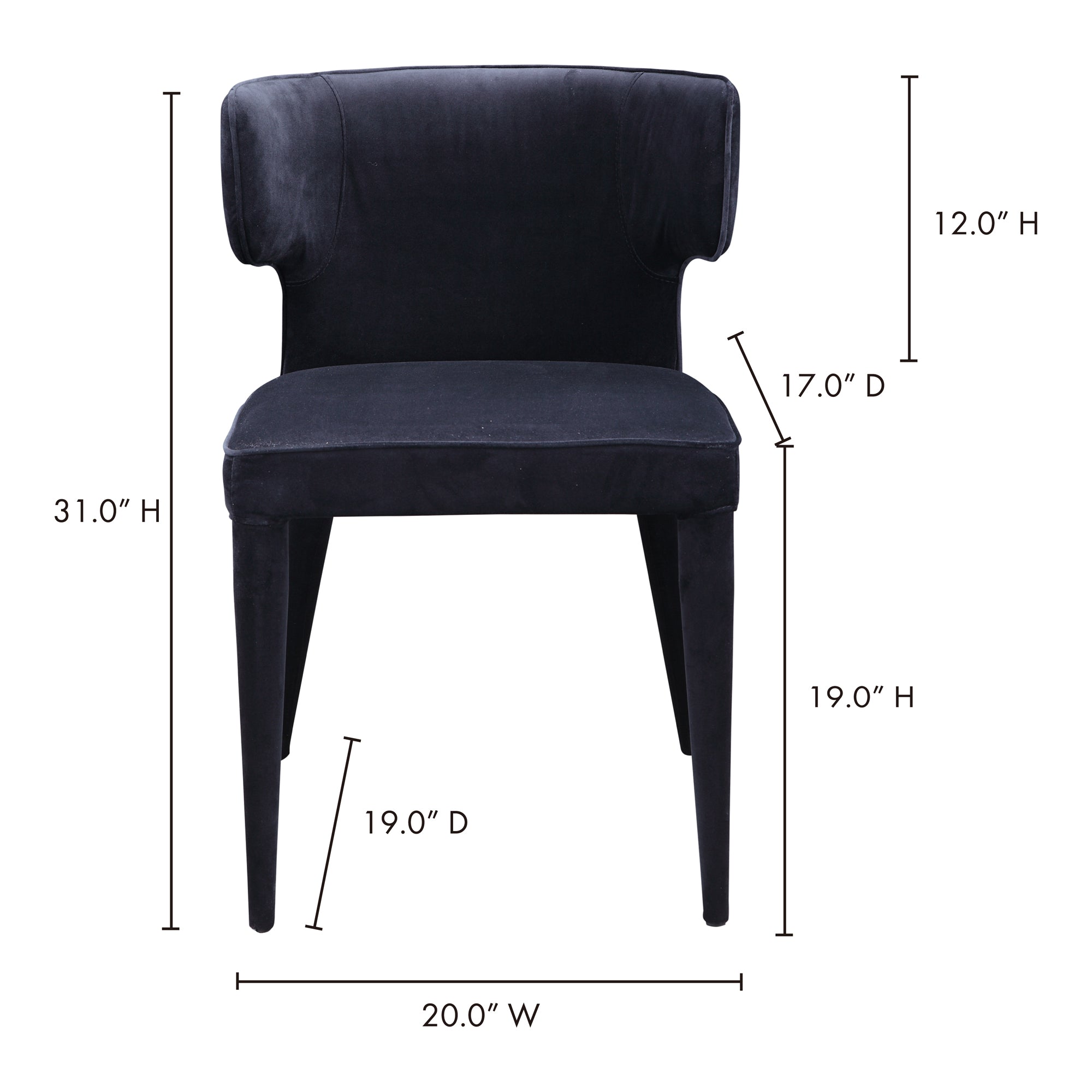Moes Jennaya Dining Chair Black EH-1103-02