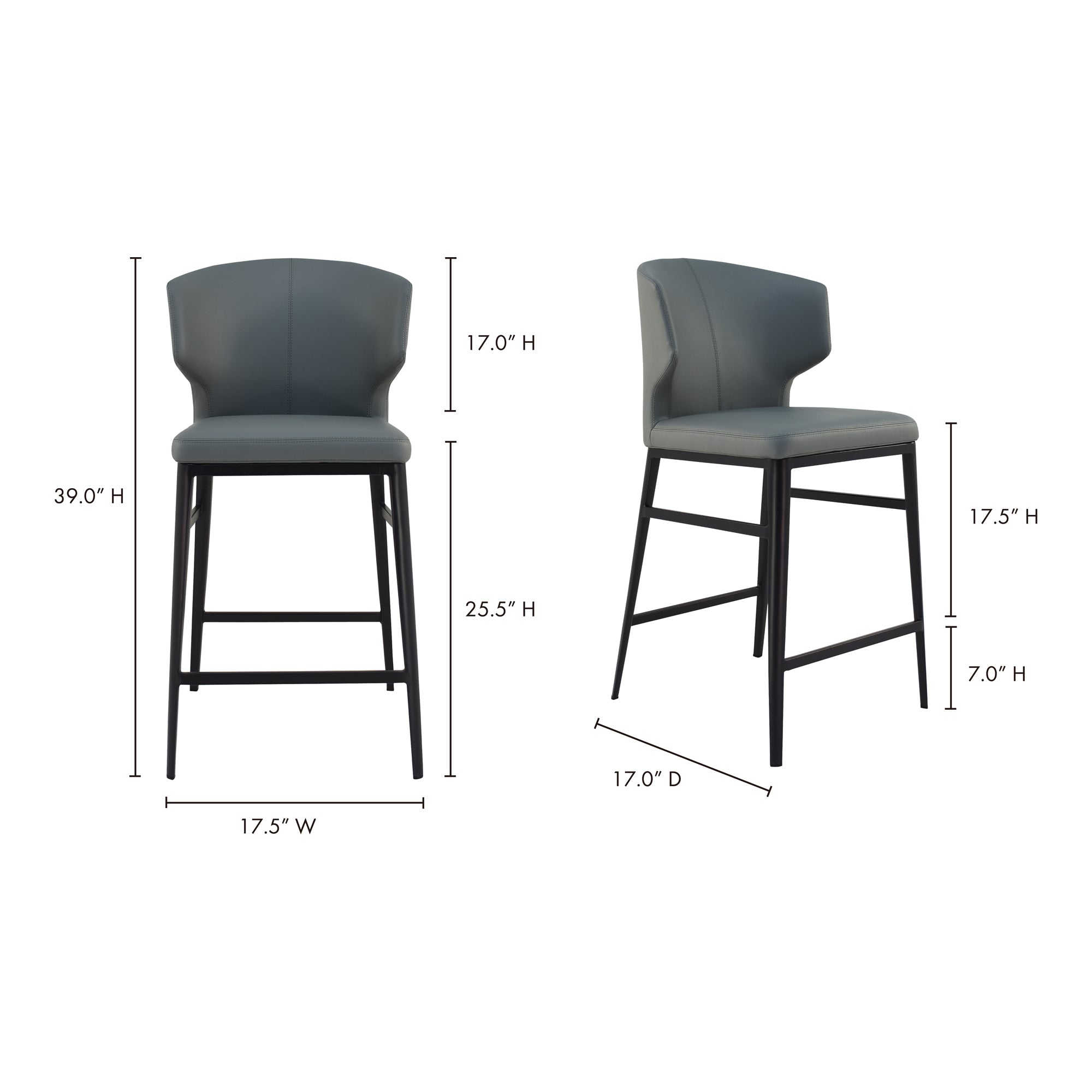 Moes Delaney Counter Stool Grey EJ-1022-15