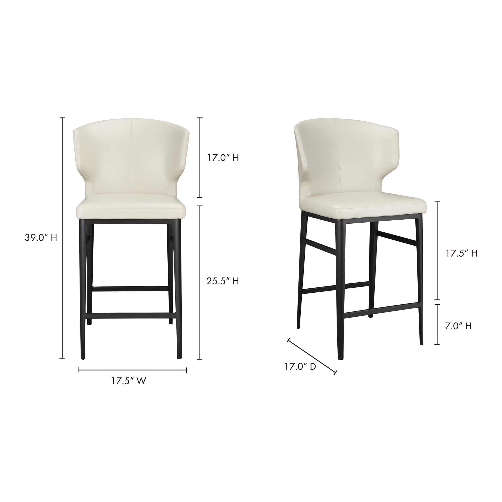 Moes Delaney Counter Stool Beige EJ-1022-34