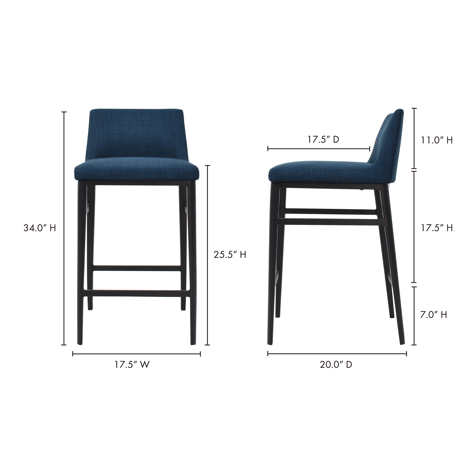 Moes Baron Counter Stool Blue EJ-1031-26
