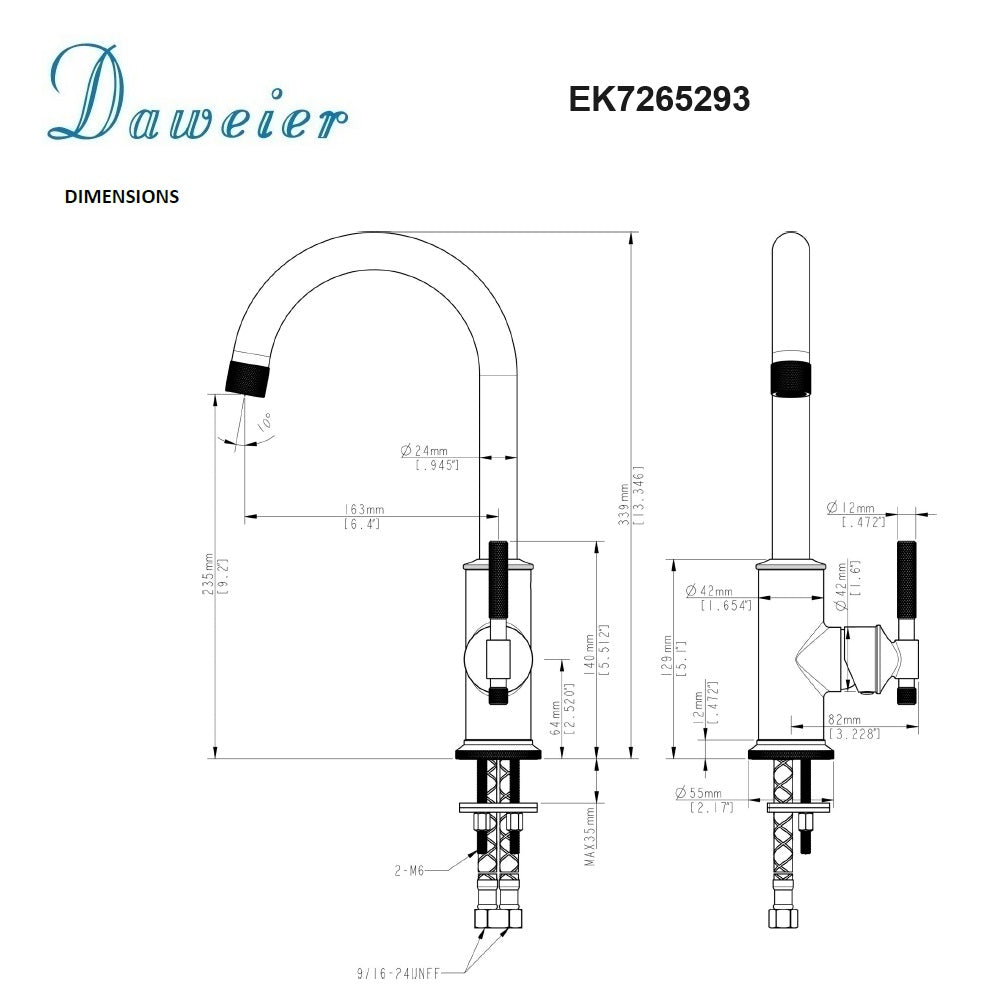 Daweier Single-Lever Bar Faucet EK7265293RGB