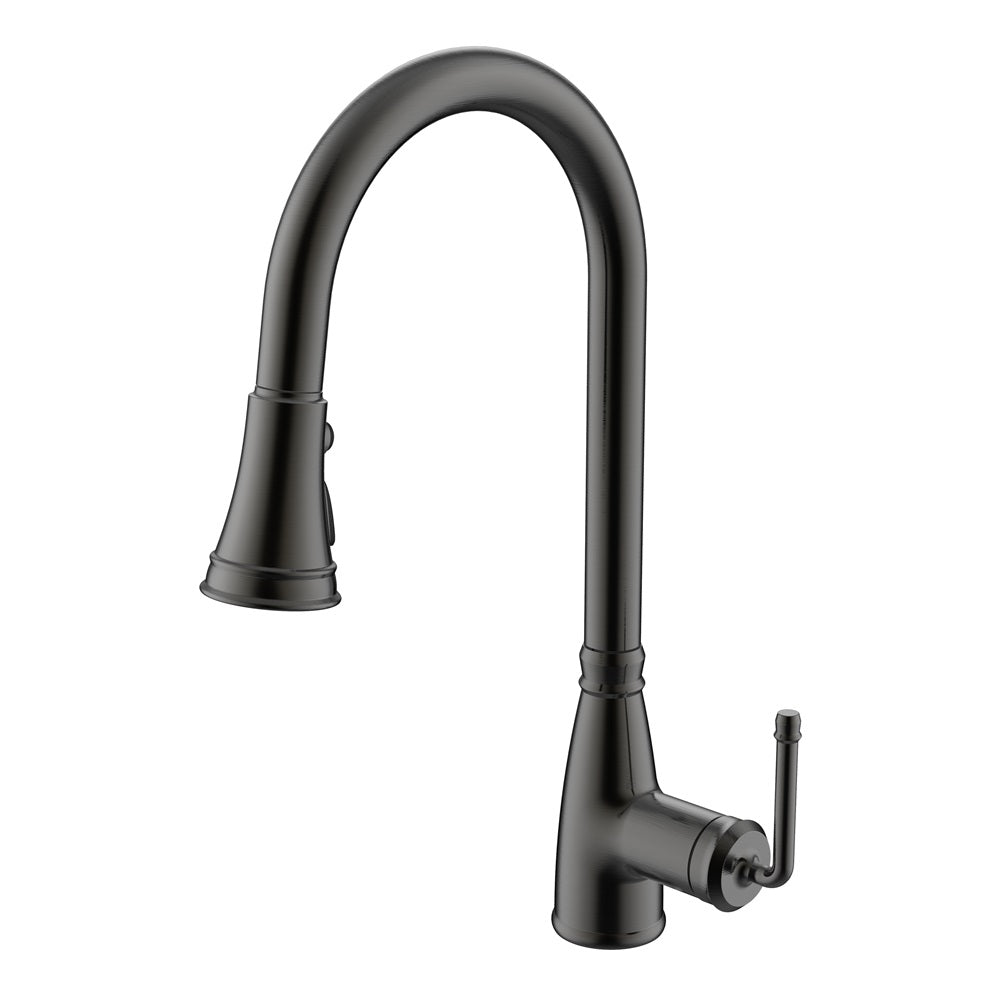 Daweier Single-Lever Pull Out Kitchen Faucet with Dual Function Spray Head EK7267320GMB