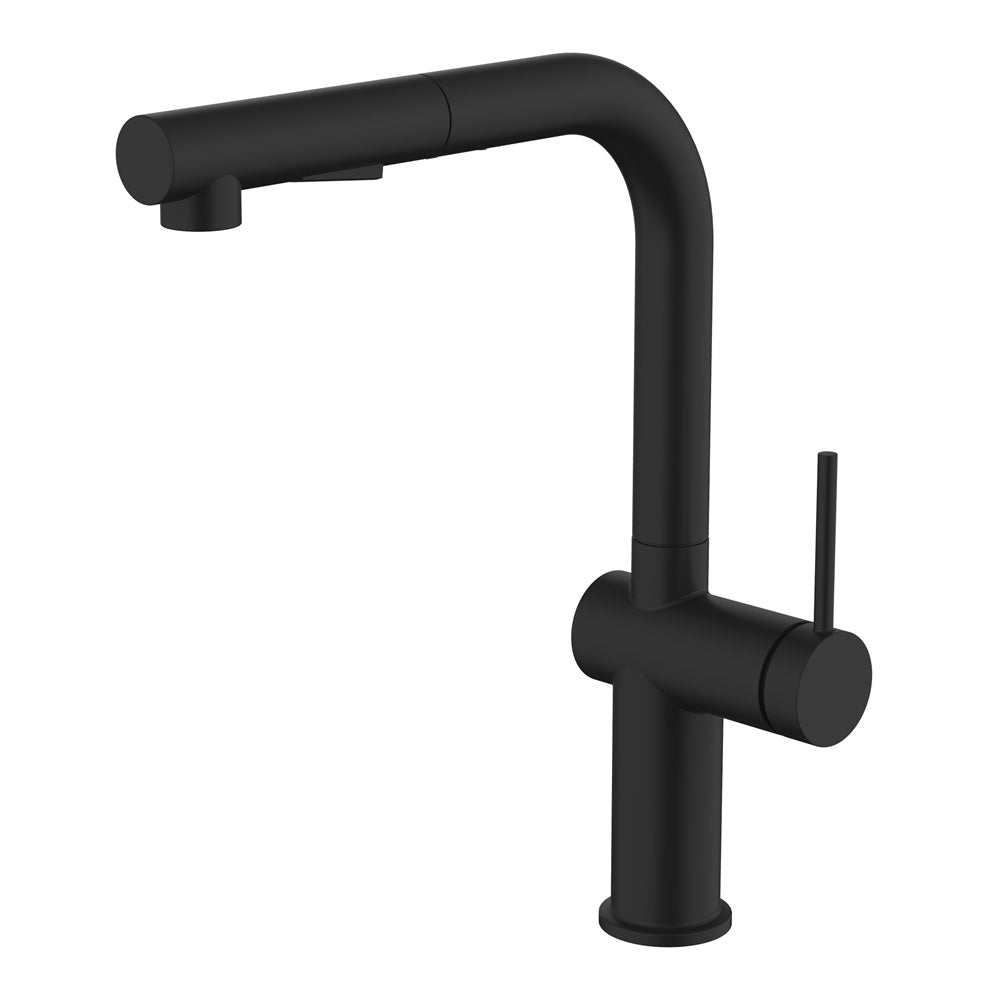 Daweier Single-Lever Pull Out Kitchen Faucet with Dual Function Spray Head EK7283324MB