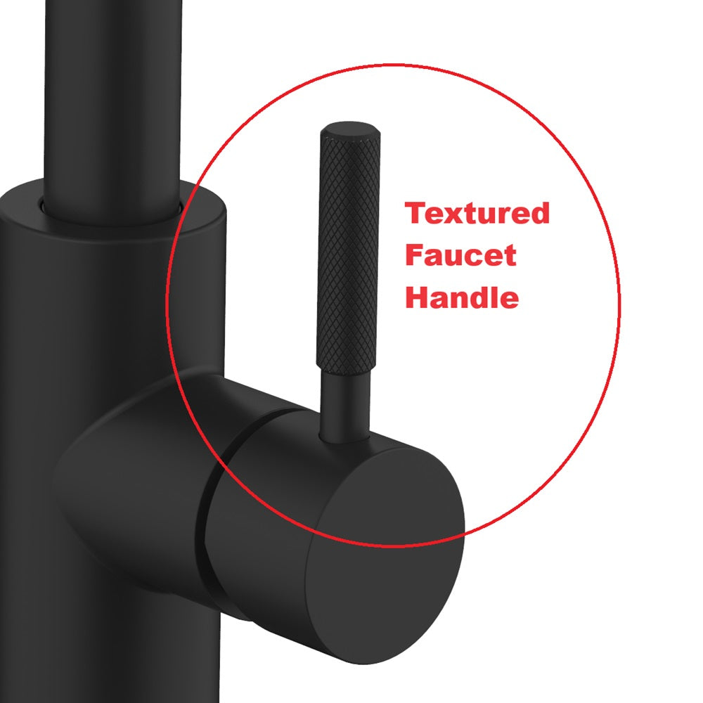 Daweier Single-Lever Pull Out Kitchen Faucet with Dual Function Spray Head EK7857298MB