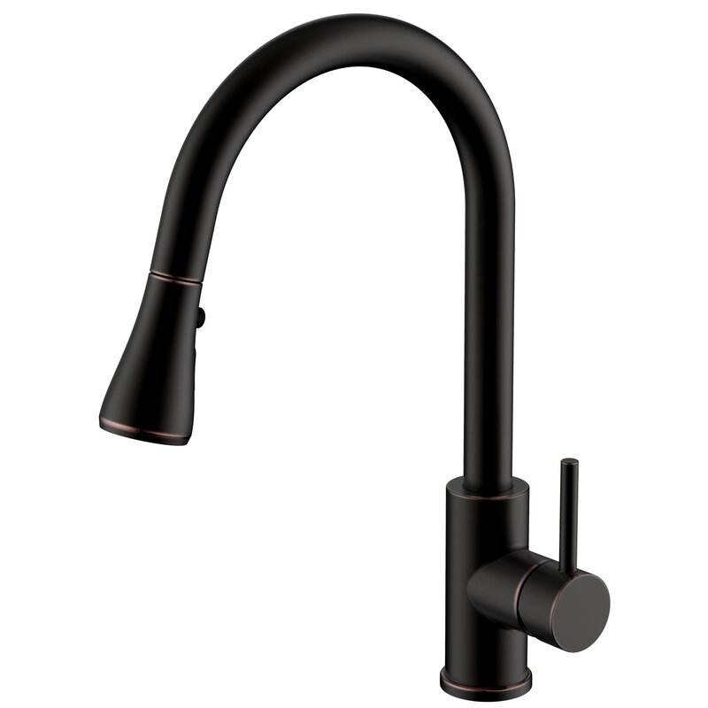 Daweier Daweier Single-Lever Pull Out Kitchen Faucet EK78572ORB