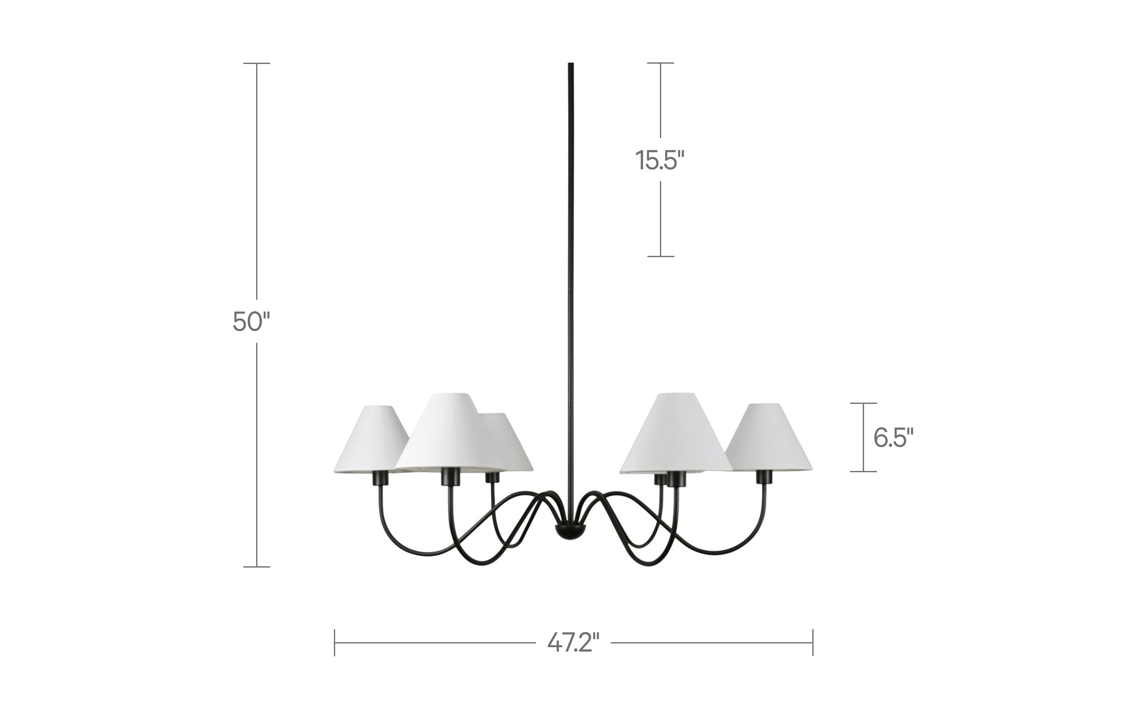 Moes Whitney Chandelier Blackened Bronze EL-1003-02