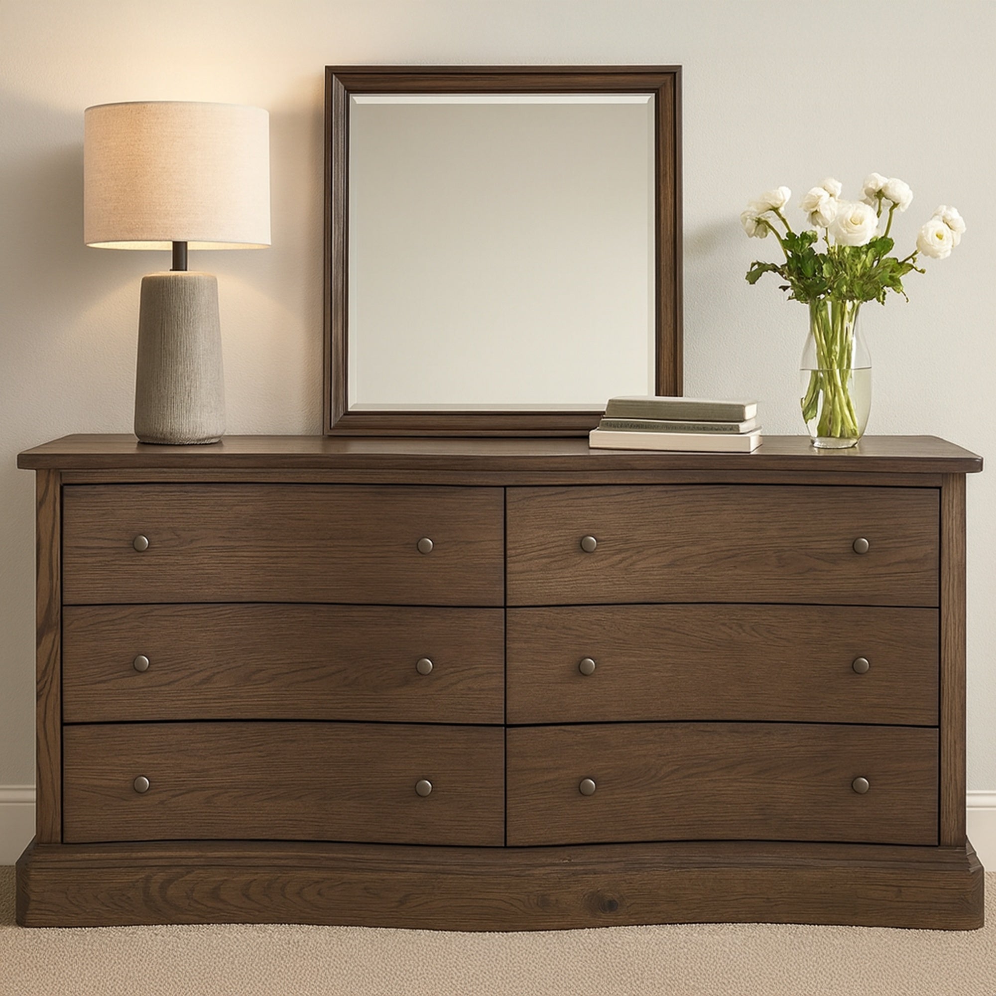 Moes Clarence 6 Drawer Dresser Warm Brown EM-1011-03