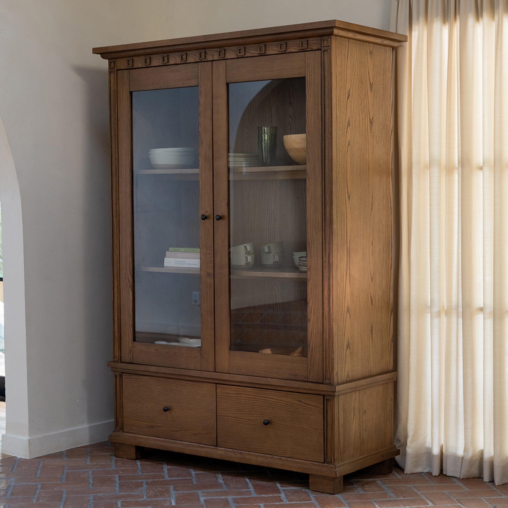 Moes Lillian Tall Cabinet Brown EM-1018-03-0