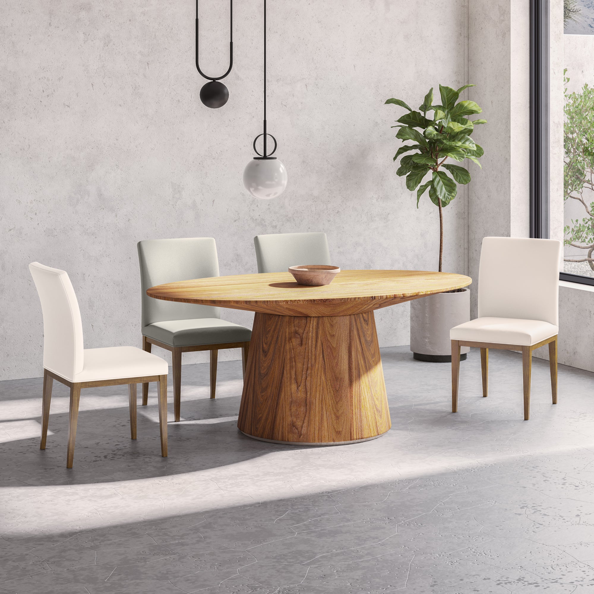 Moes Frankie Dining Chair White - Set Of Two EQ-1011-18
