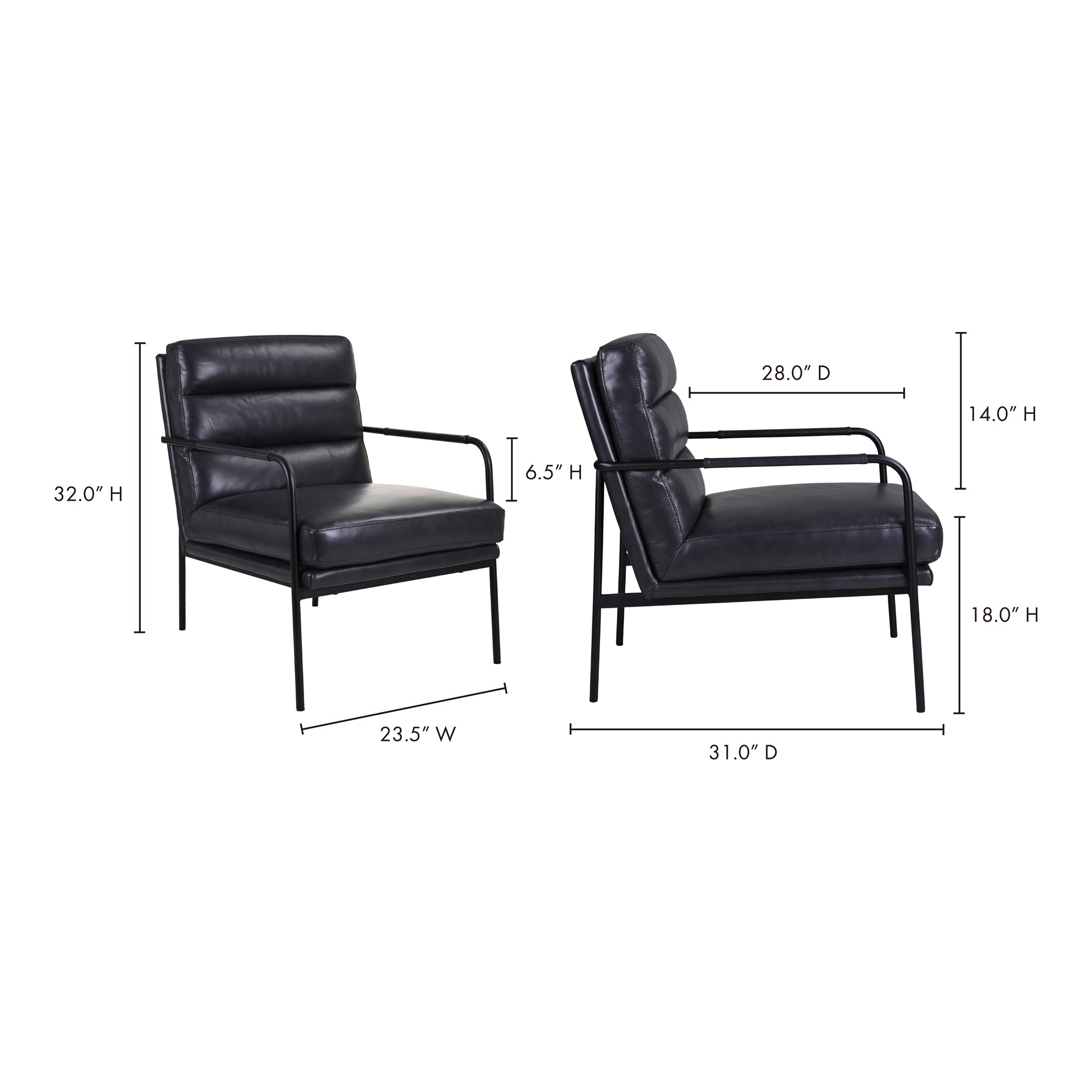 Moes Verlaine Chair Raven Black EQ-1013-02