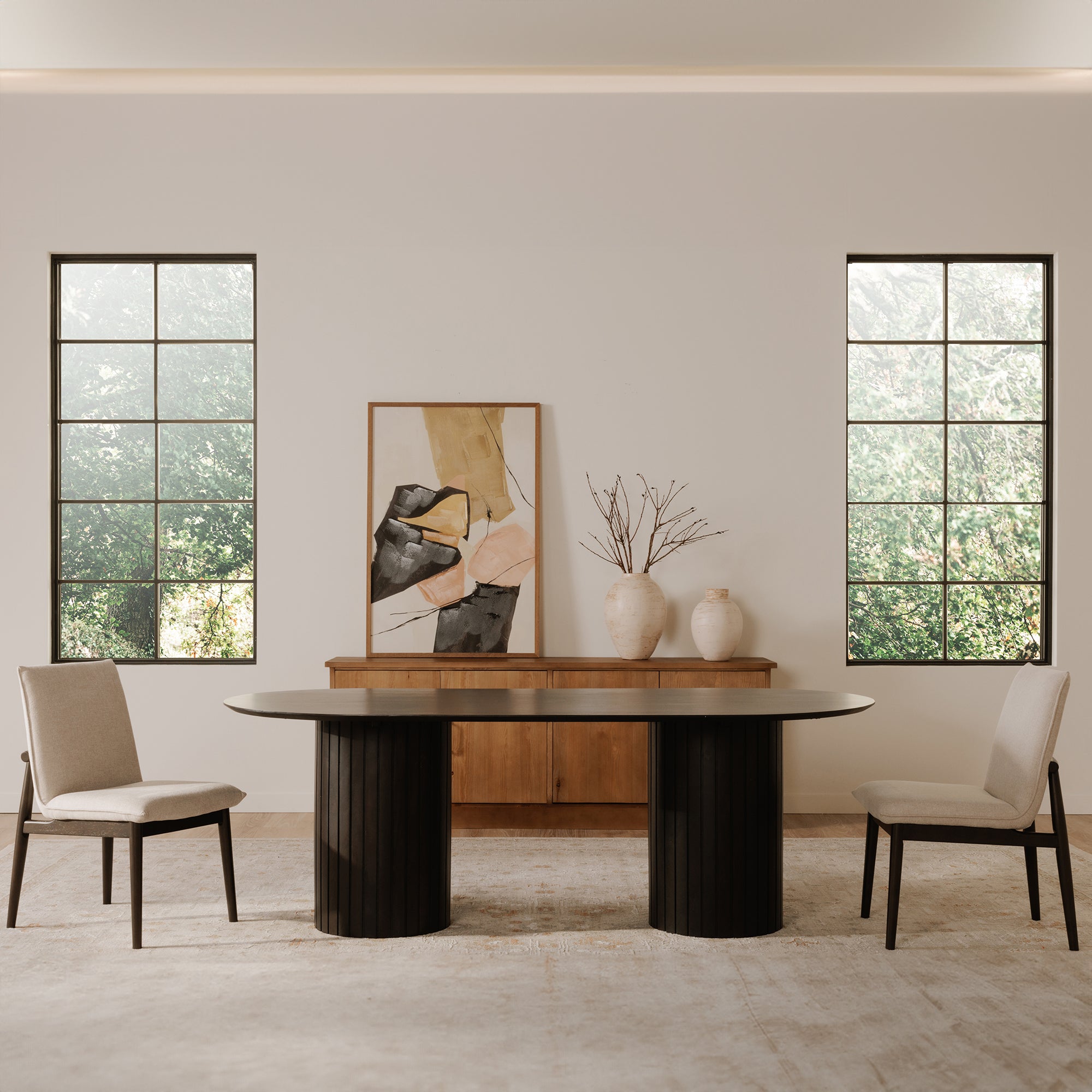 Moes Charlie Dining Chair Beige– Set Of Two EQ-1023-34