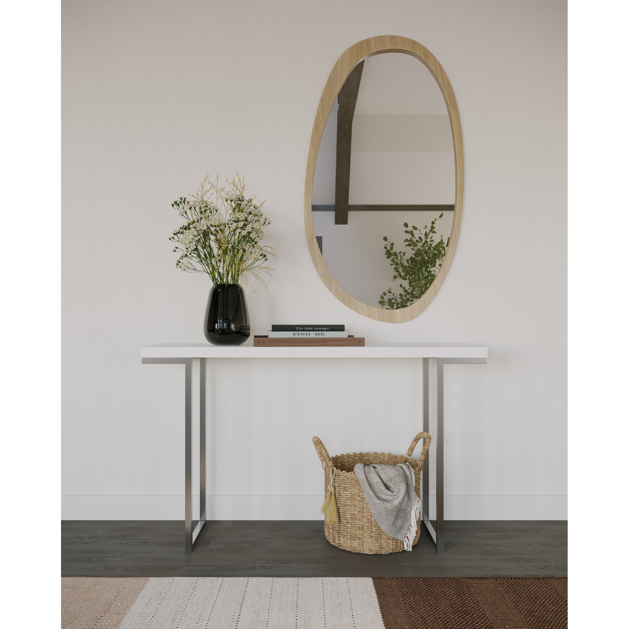 Moes Repetir Console Table White Lacquer ER-1023-18-0